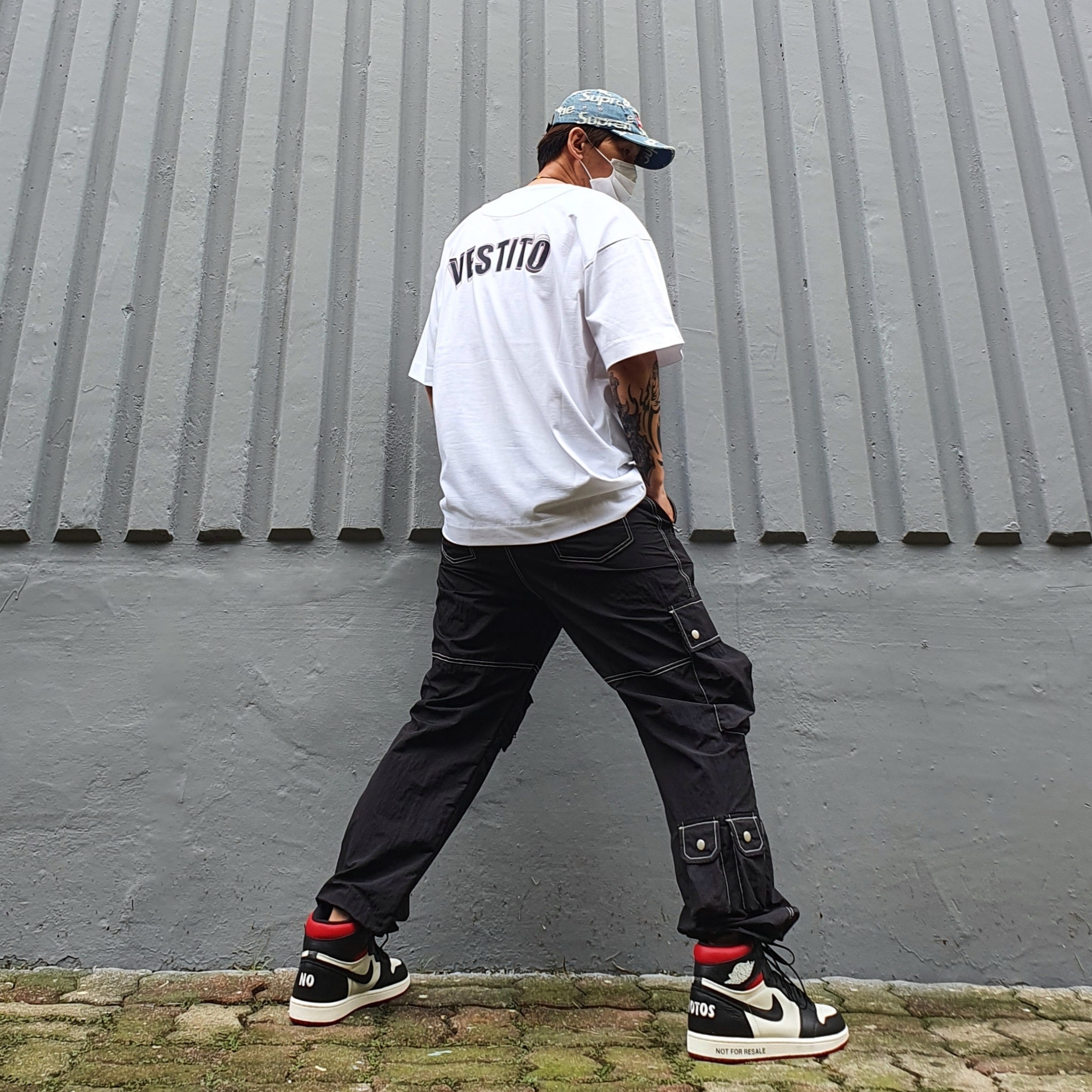 Supreme Frayed Logos Denim Camp Cap Blue - 21SS, Jordan 1 Retro High Not for Resale Varsity Red 착용 스타일