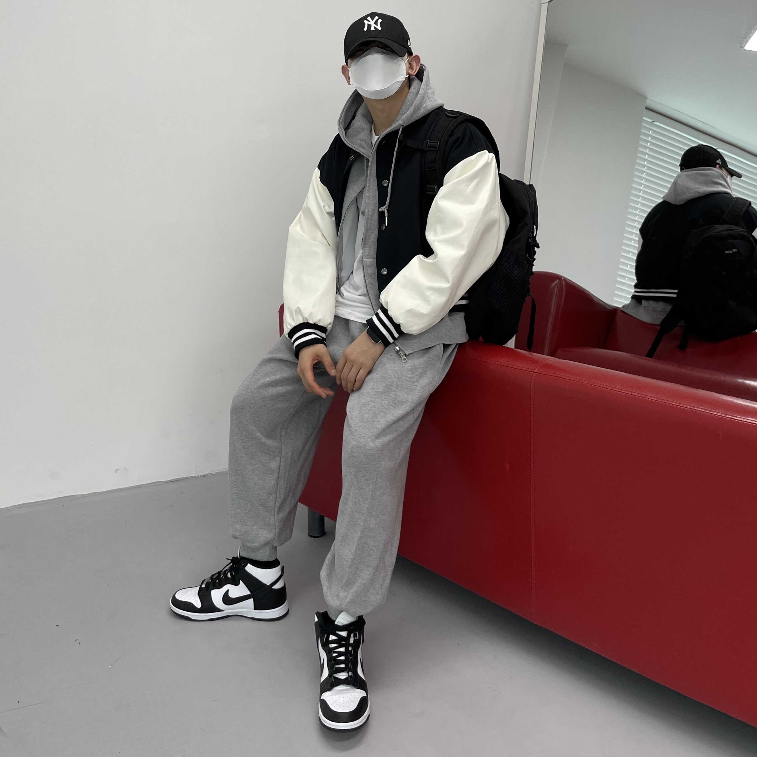Nike Dunk High Retro Championship White 착용 스타일 - 2