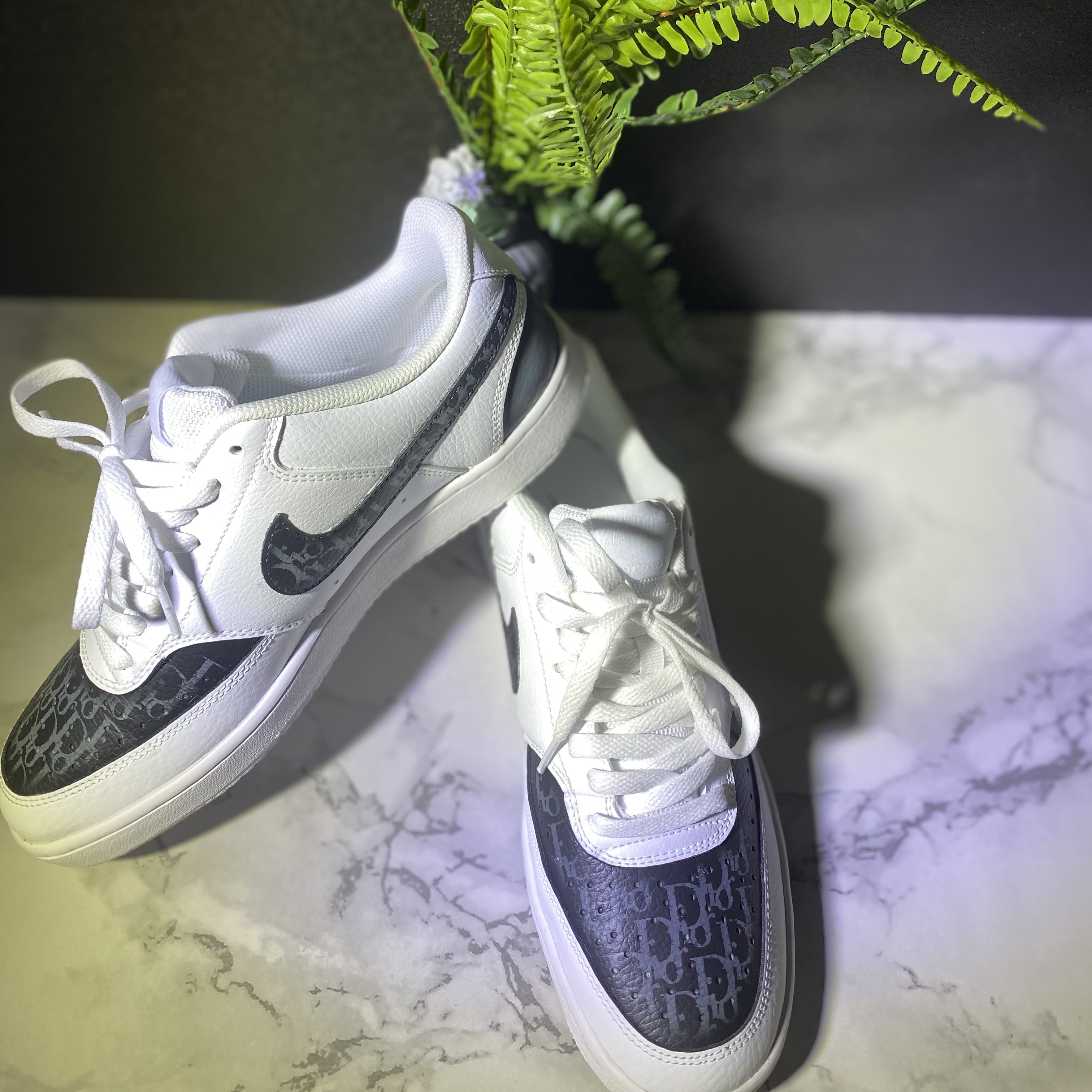 (W) Nike Dunk Low Triple White 착용 스타일 - 5