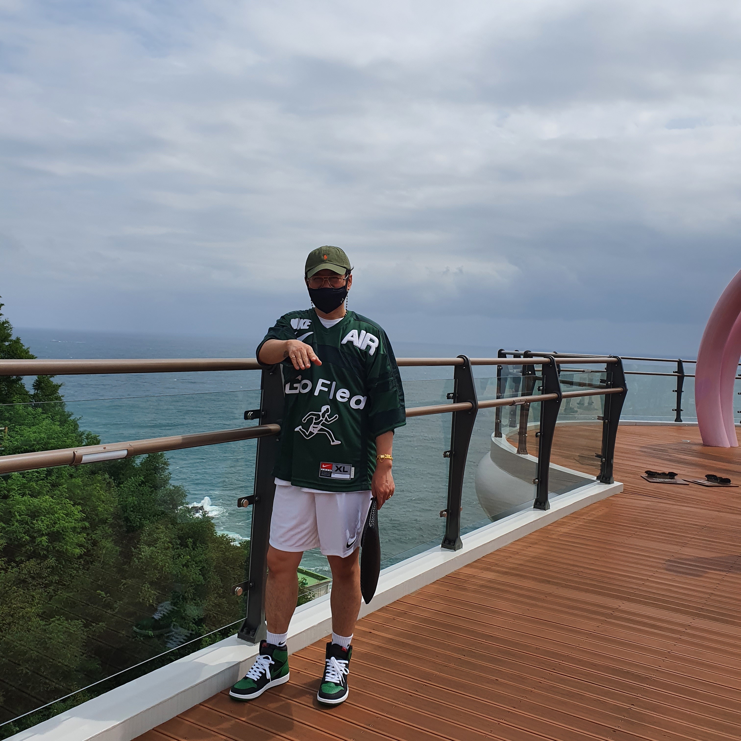 Nike x Cactus Plant Flea Market S/S Jersey Green - US/EU, Jordan 1 Retro High OG Pine Green Black 착용 스타일