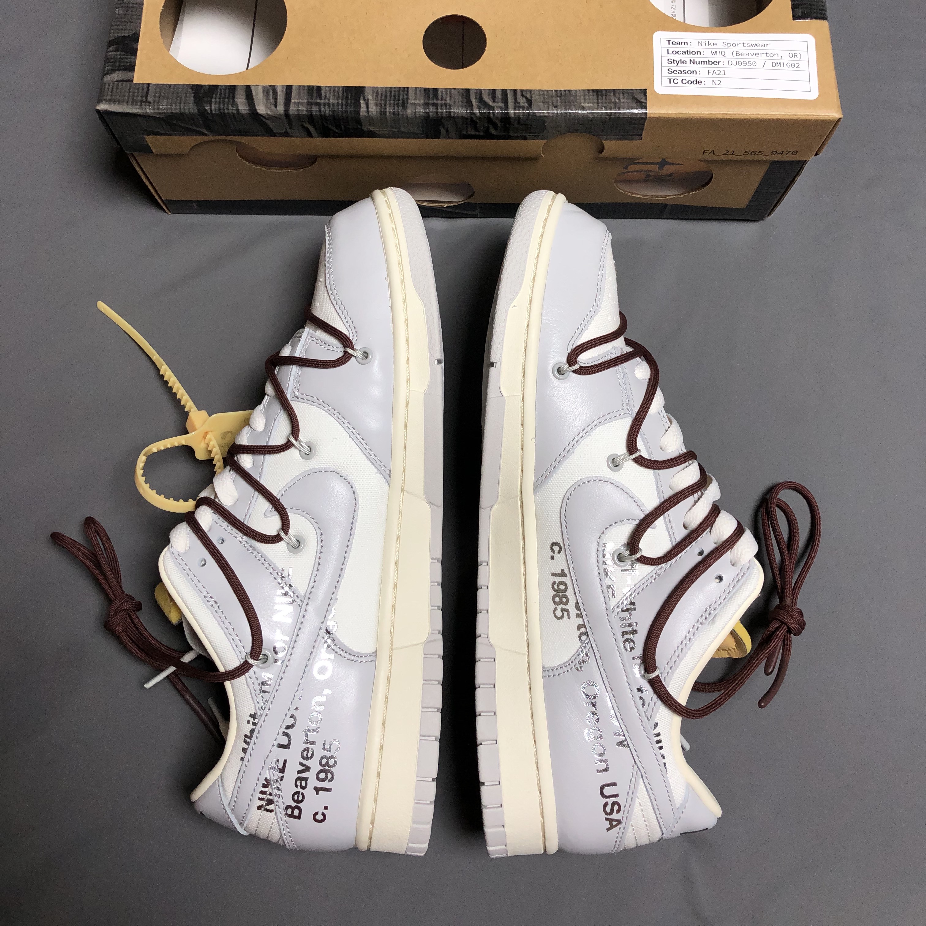 Nike x Off-White Dunk Low The 50 - Lot 46 착용 스타일 - 2