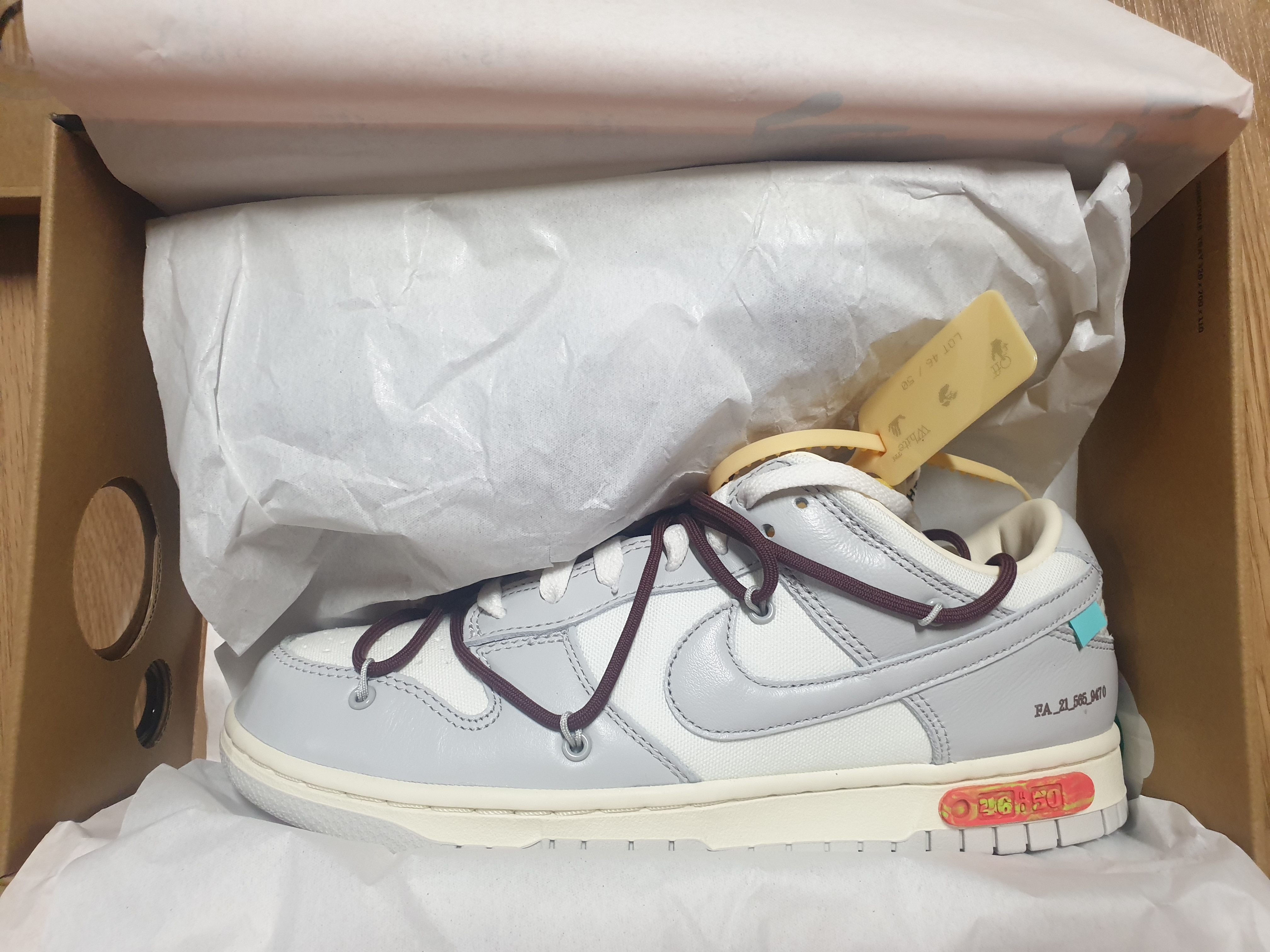 Nike x Off-White Dunk Low The 50 - Lot 46 착용 스타일 - 3