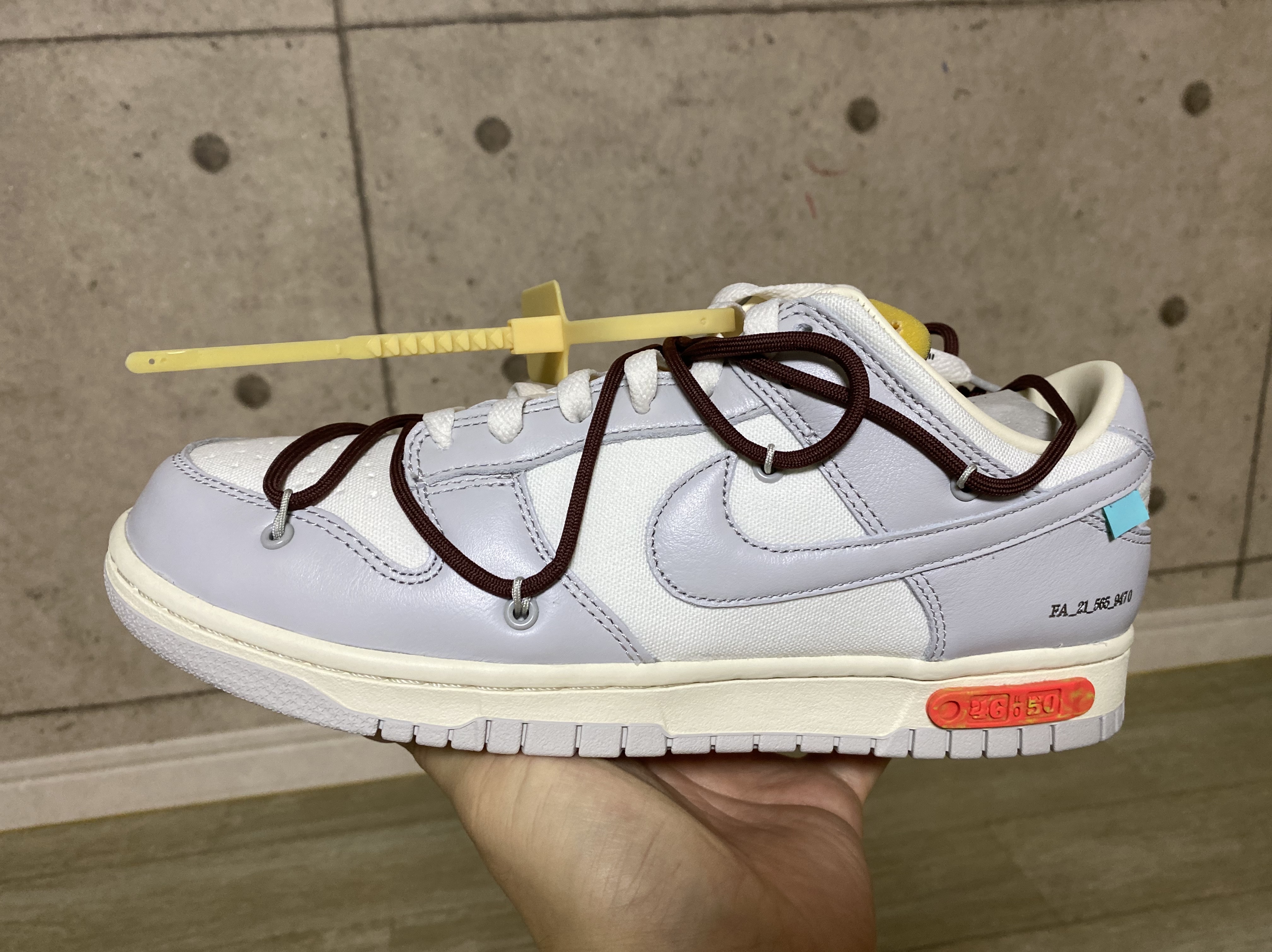 Nike x Off-White Dunk Low The 50 - Lot 46 착용 스타일 - 2