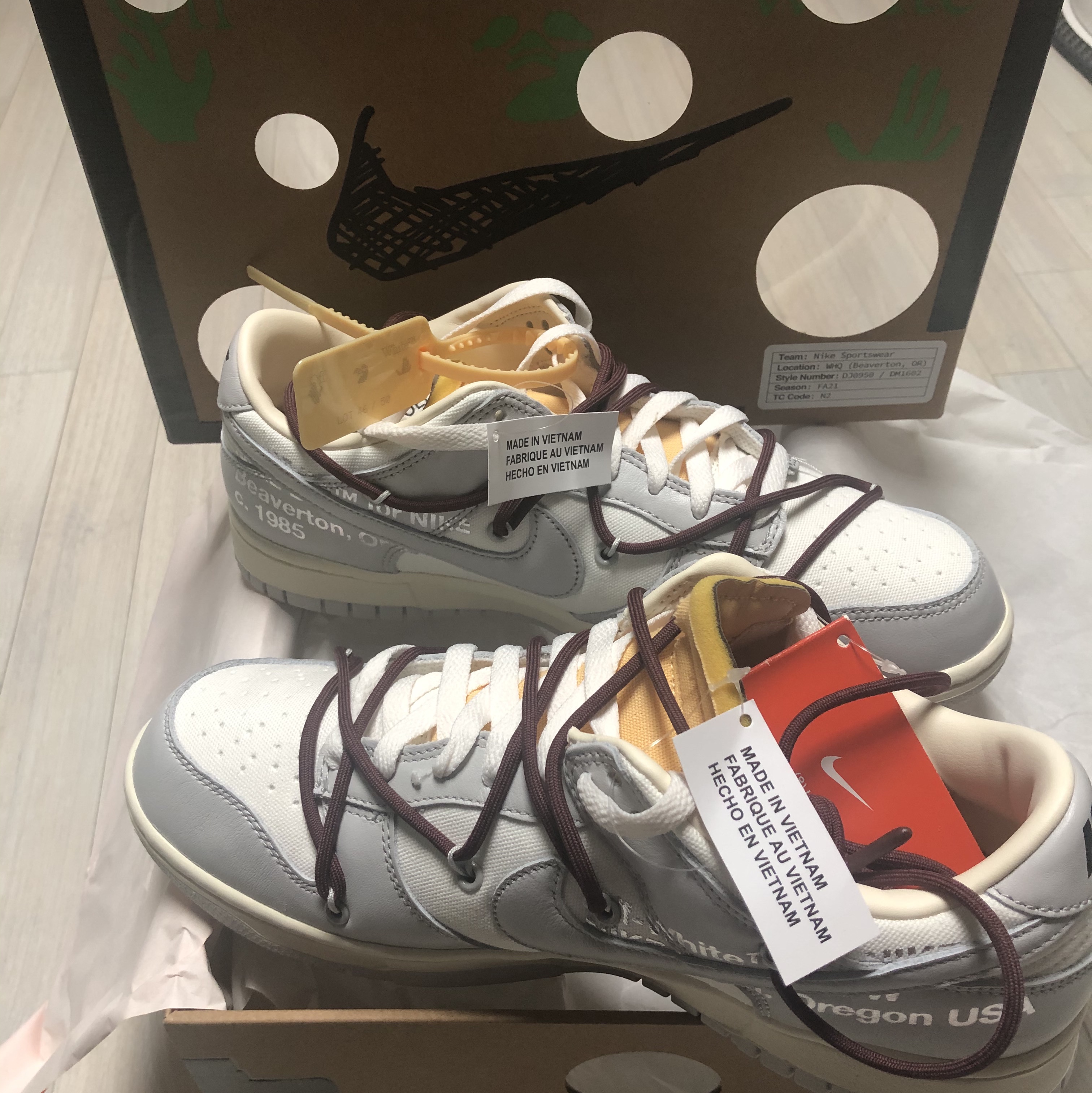 Nike x Off-White Dunk Low The 50 - Lot 46 착용 스타일
