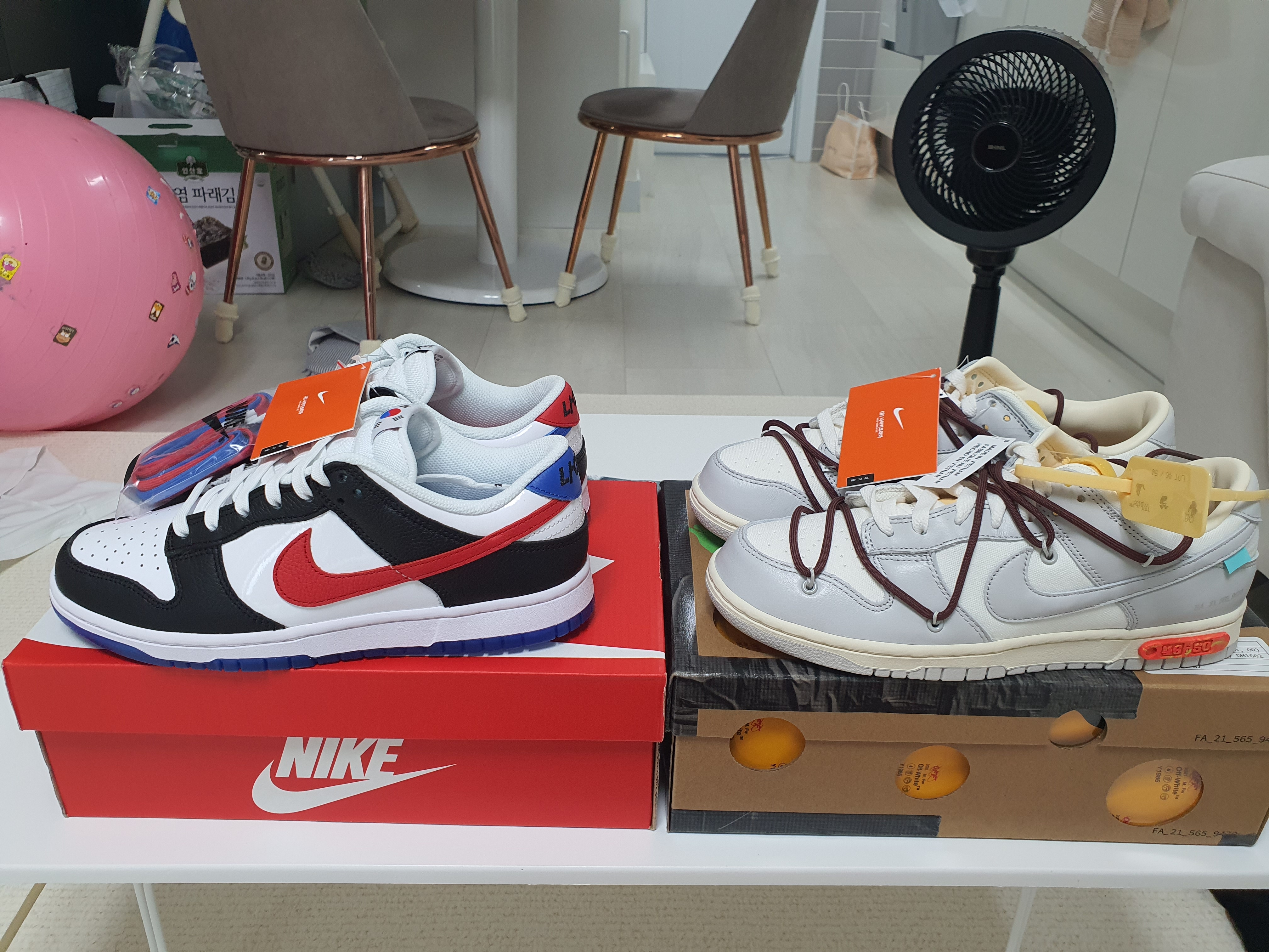 Nike Dunk Low SE Seoul, Nike x Off-White Dunk Low The 50 - Lot 46 착용 스타일