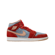 Jordan 1 Mid SE Denim Cinnabar