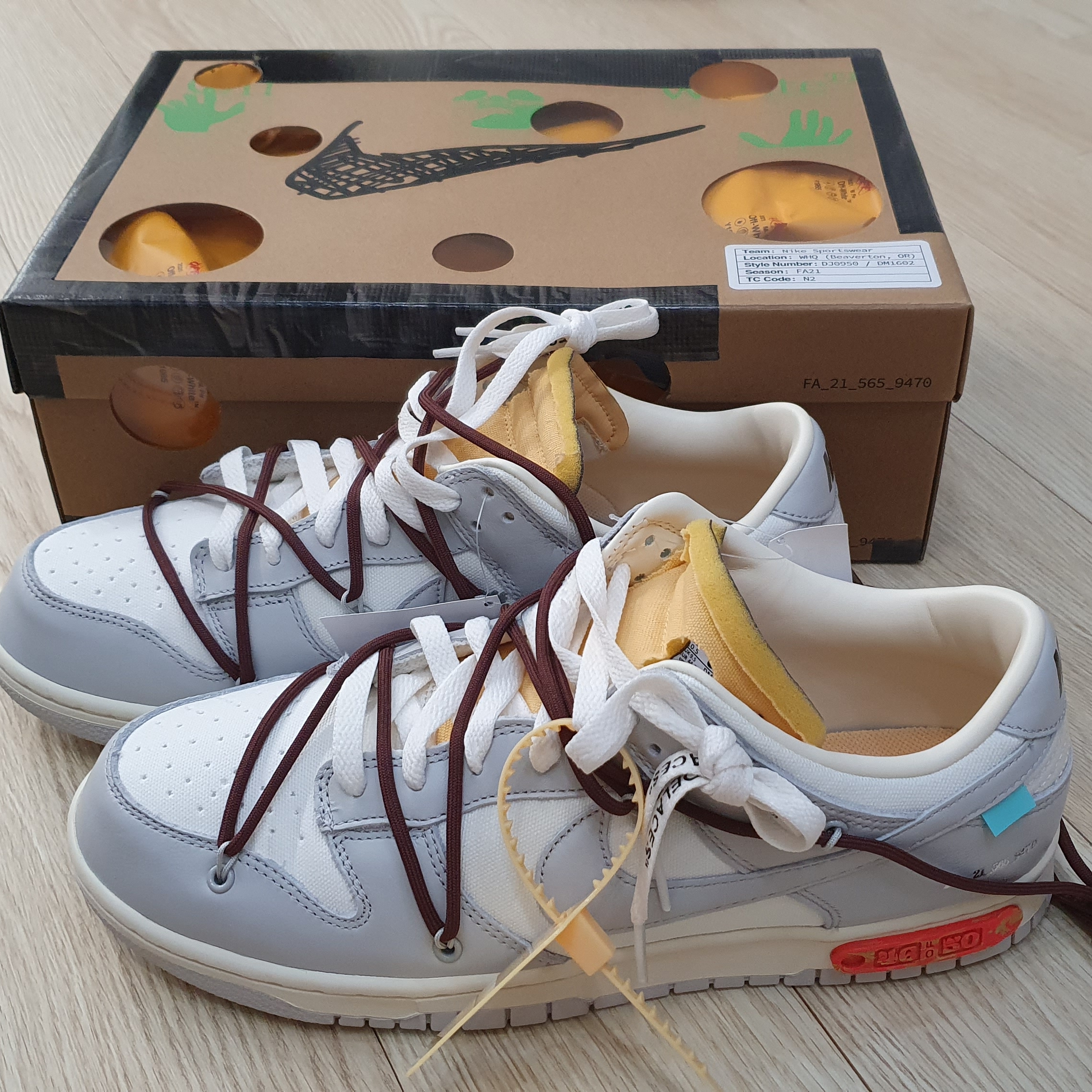 Nike x Off-White Dunk Low The 50 - Lot 46 착용 스타일