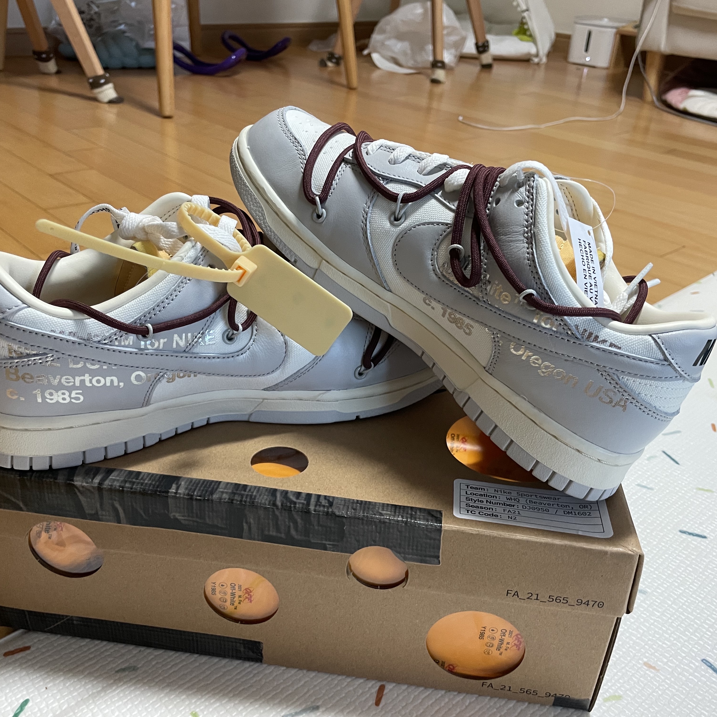Nike x Off-White Dunk Low The 50 - Lot 46 착용 스타일 - 4