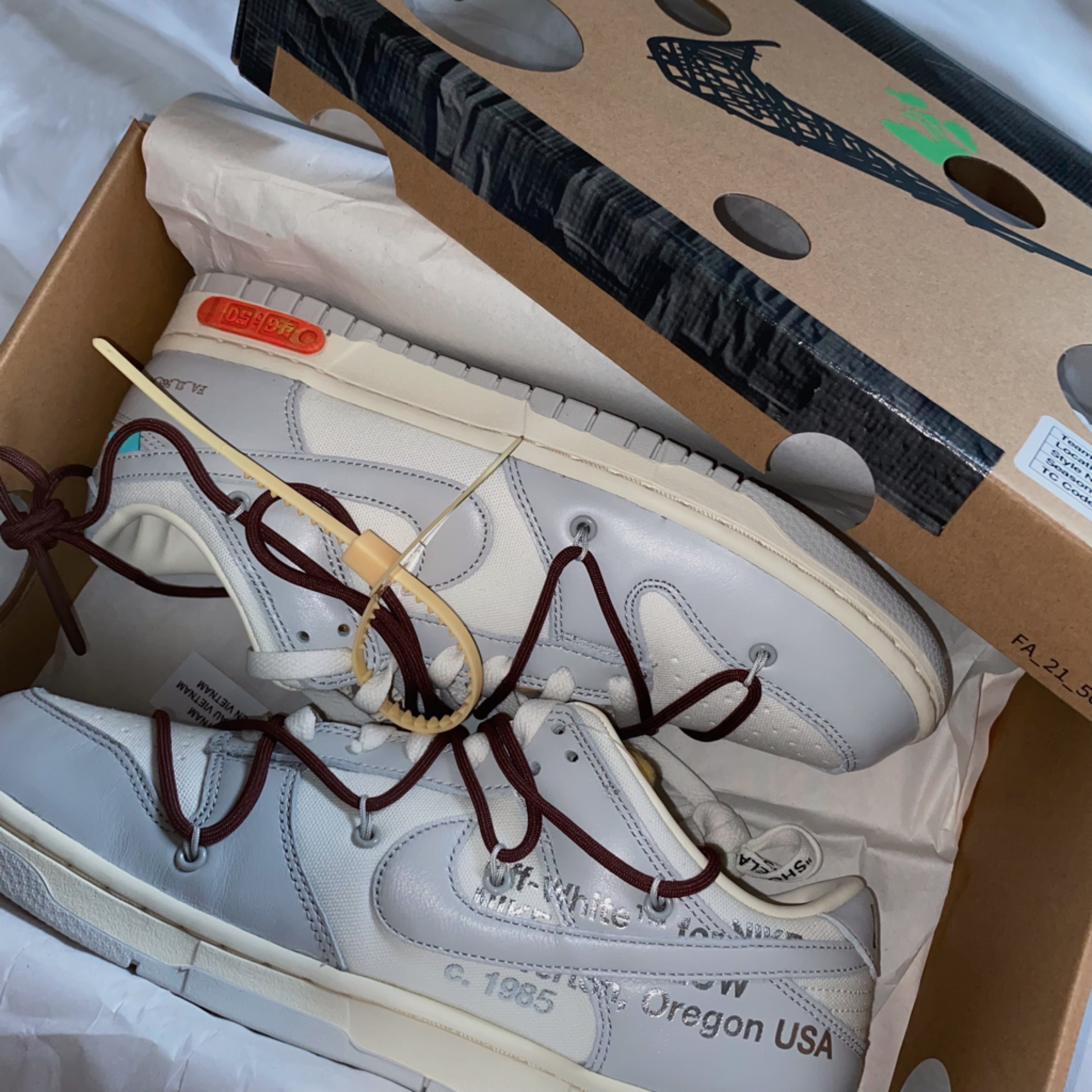 Nike x Off-White Dunk Low The 50 - Lot 46 착용 스타일