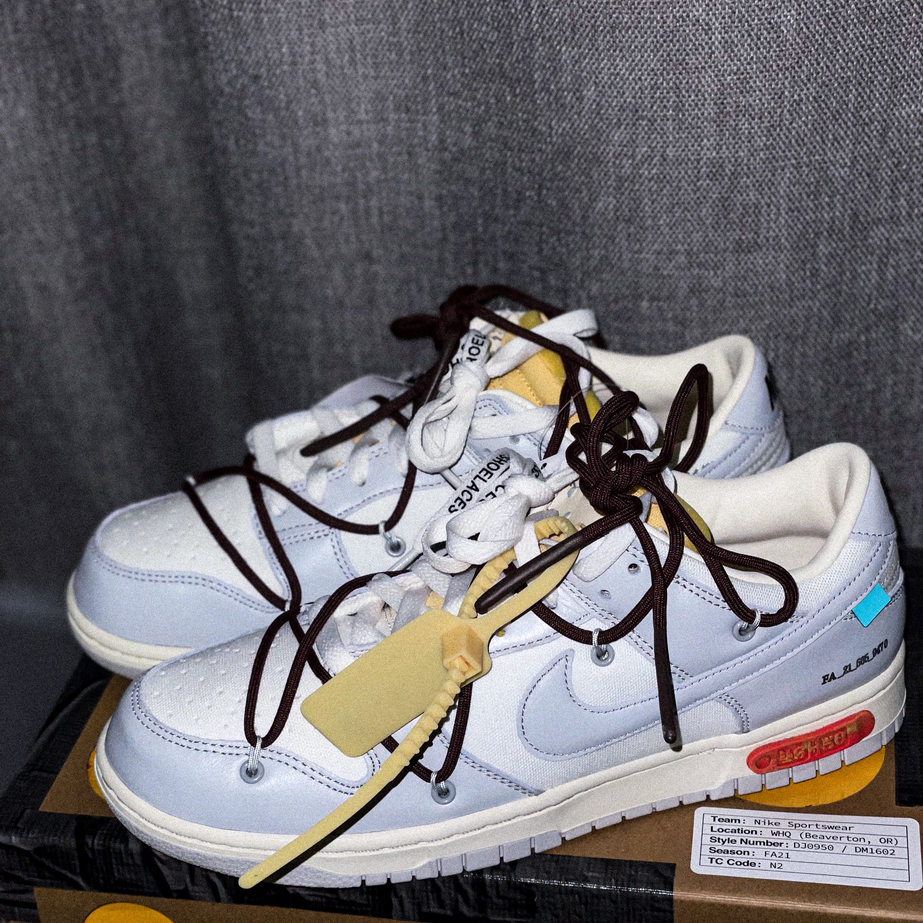 Nike x Off-White Dunk Low The 50 - Lot 46 착용 스타일 - 1