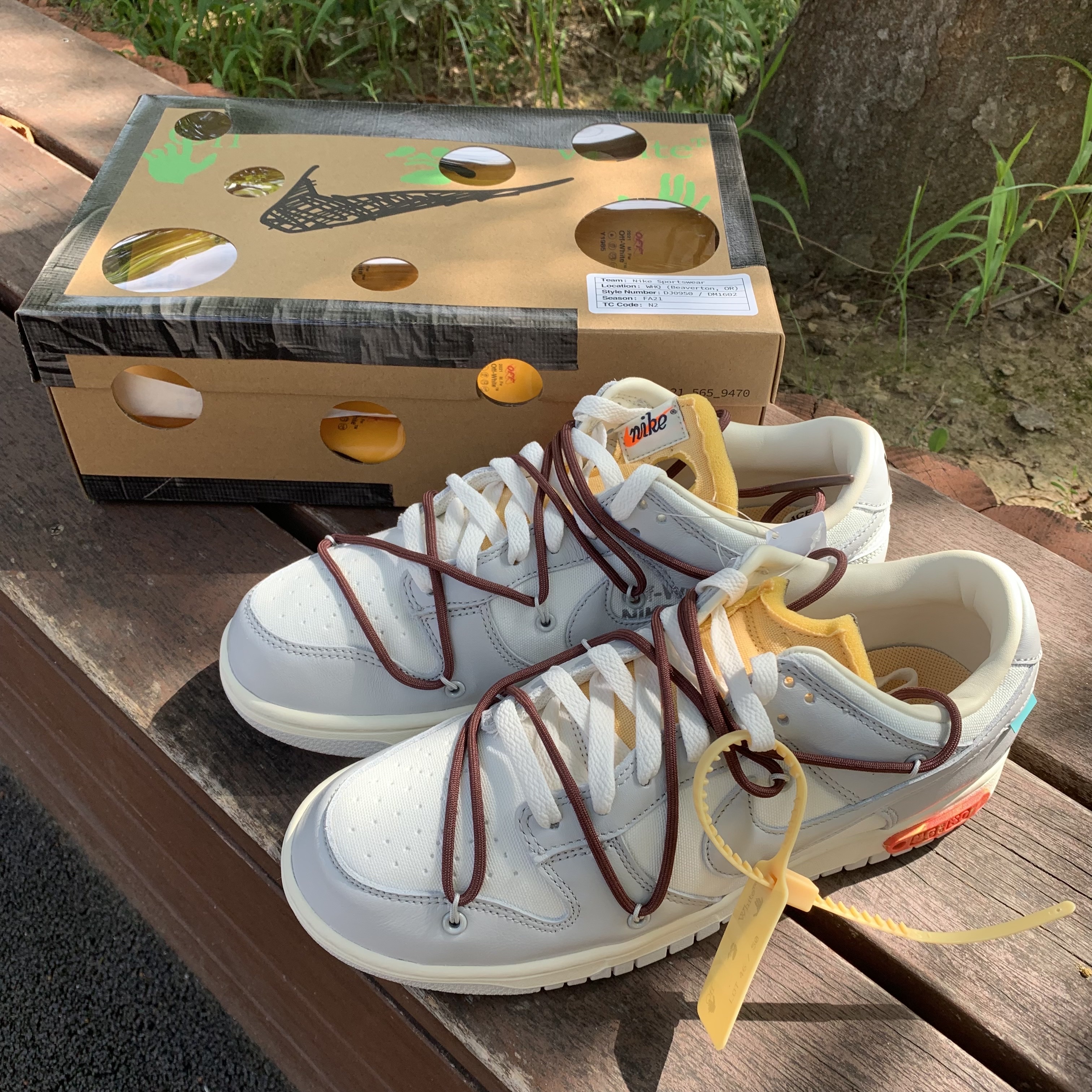 Nike x Off-White Dunk Low The 50 - Lot 46 착용 스타일
