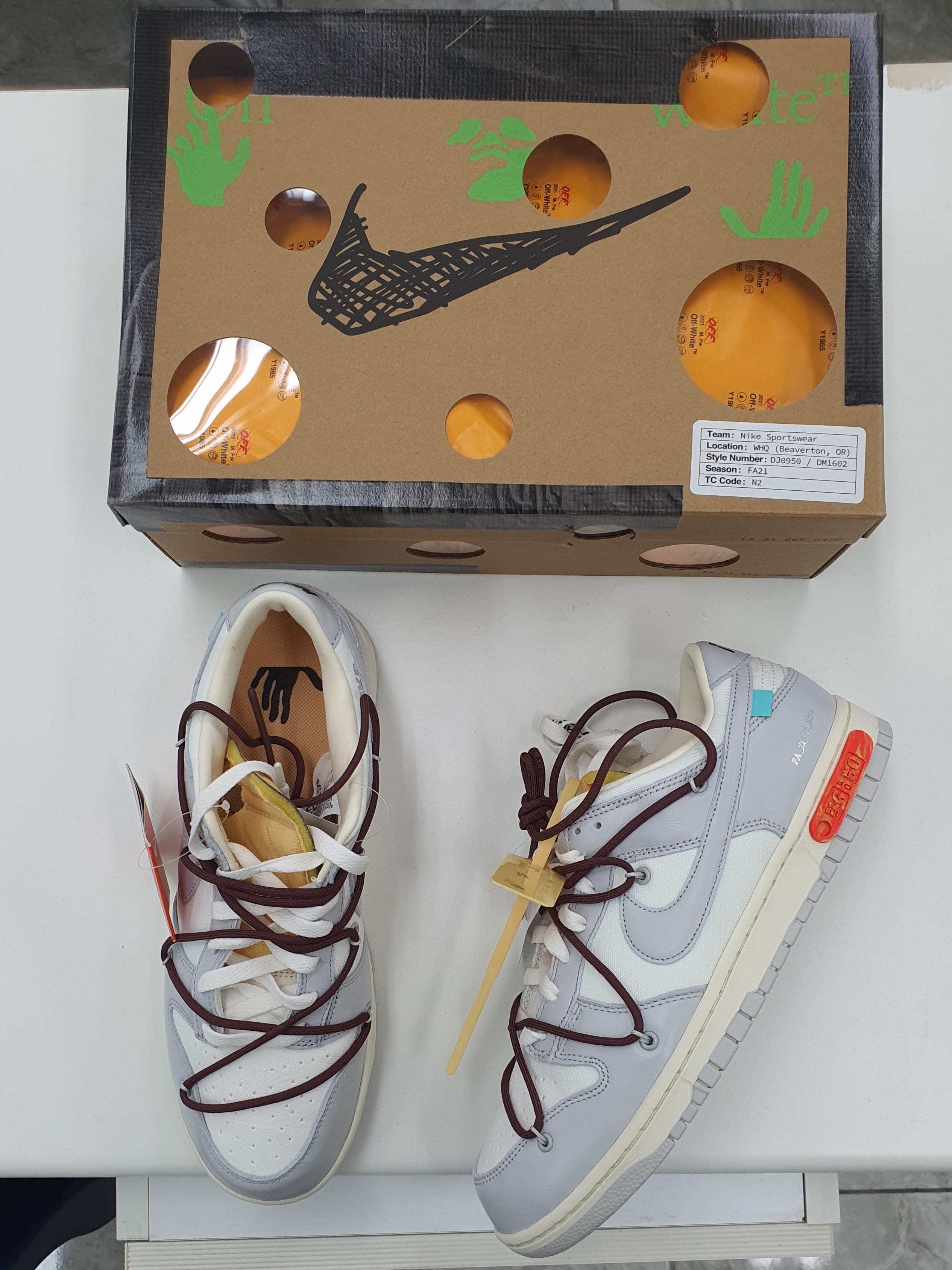 Nike x Off-White Dunk Low The 50 - Lot 46 착용 스타일