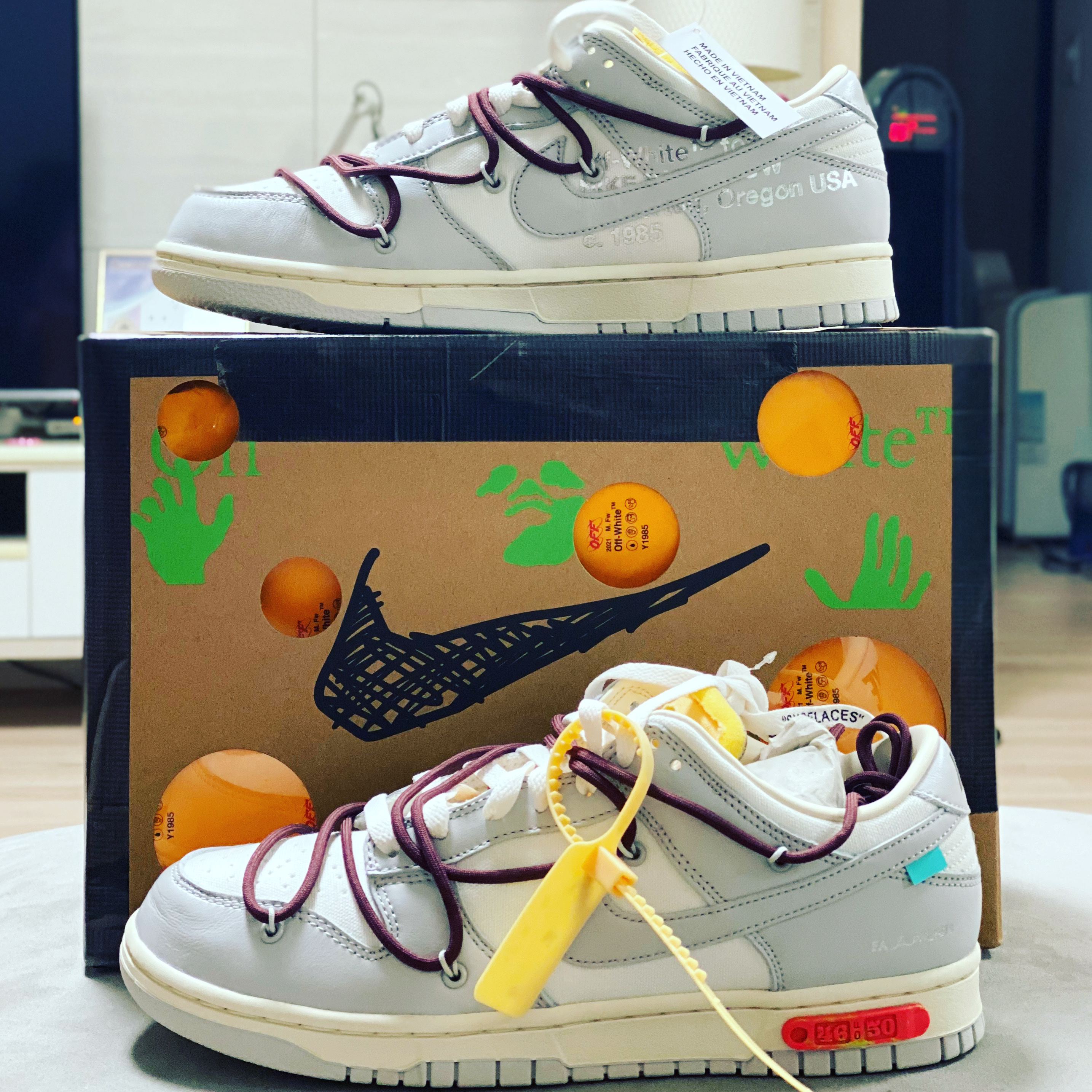 Nike x Off-White Dunk Low The 50 - Lot 46 착용 스타일