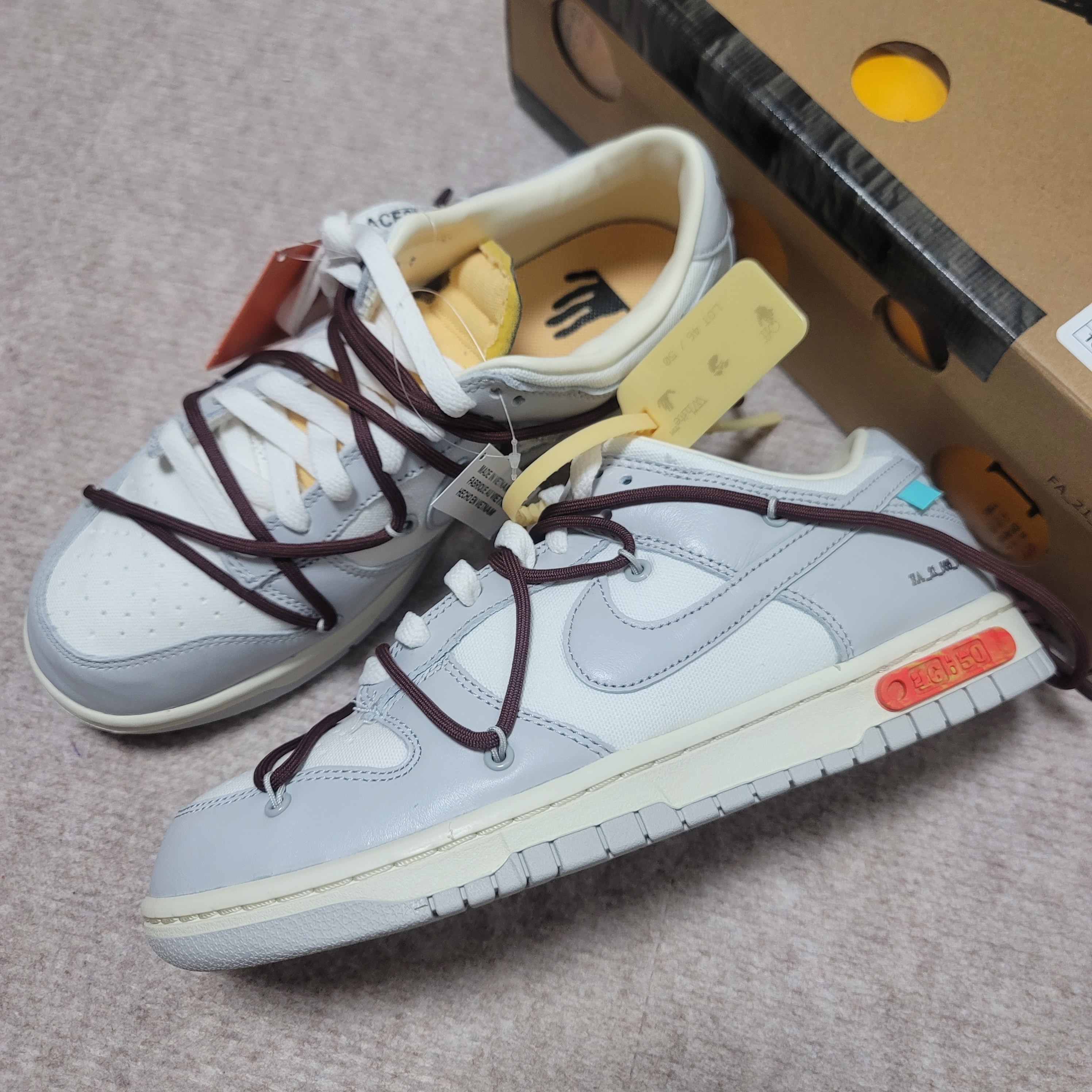 Nike x Off-White Dunk Low The 50 - Lot 46 착용 스타일 - 2