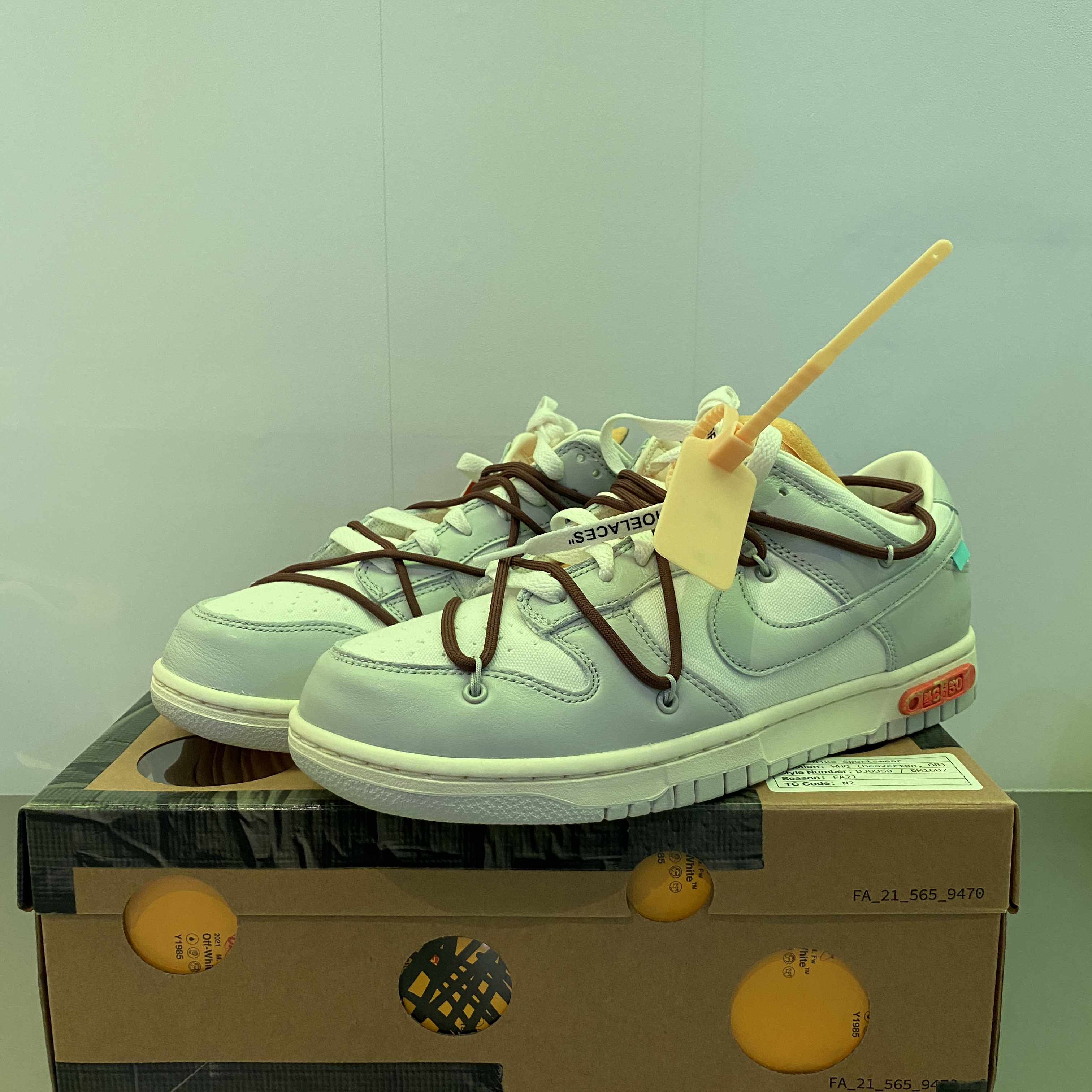 Nike x Off-White Dunk Low The 50 - Lot 18, Nike x Off-White Dunk Low The 50 - Lot 46 착용 스타일 - 4
