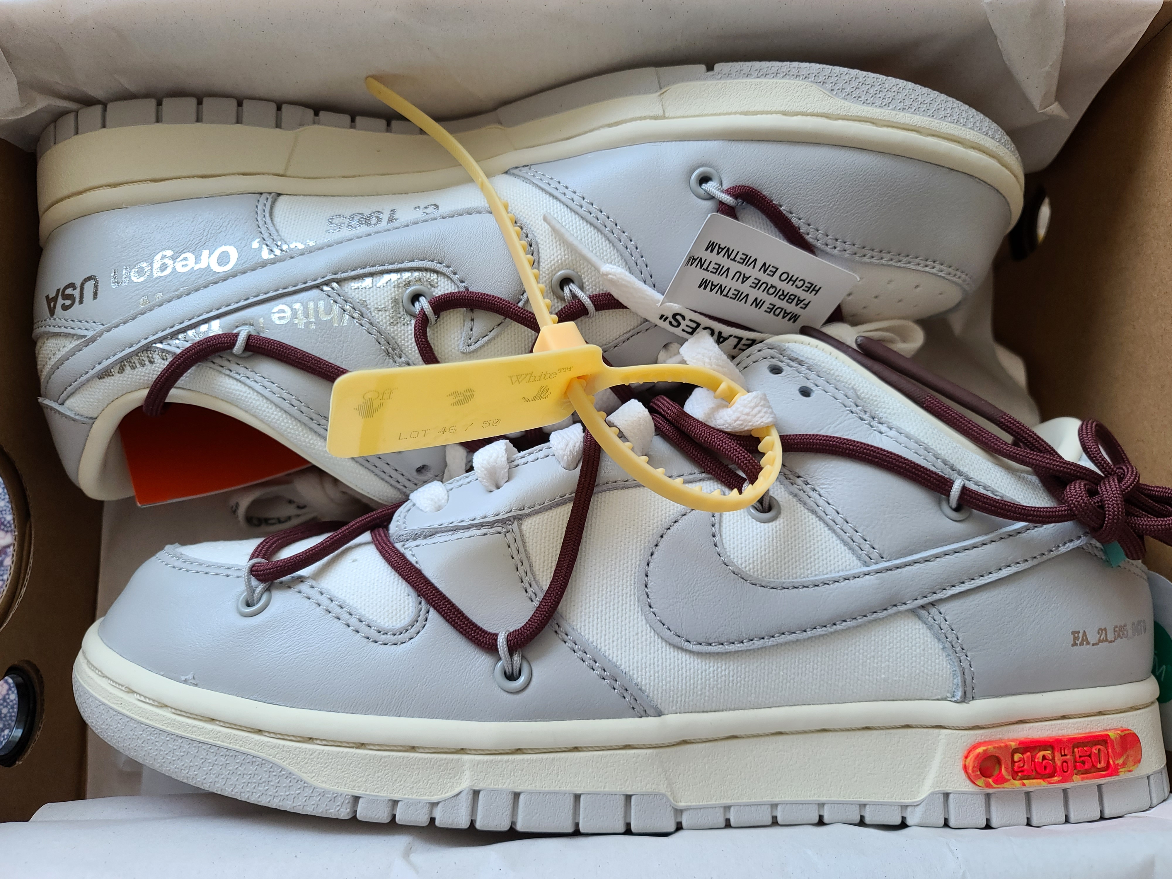 Nike x Off-White Dunk Low The 50 - Lot 46 착용 스타일 - 1