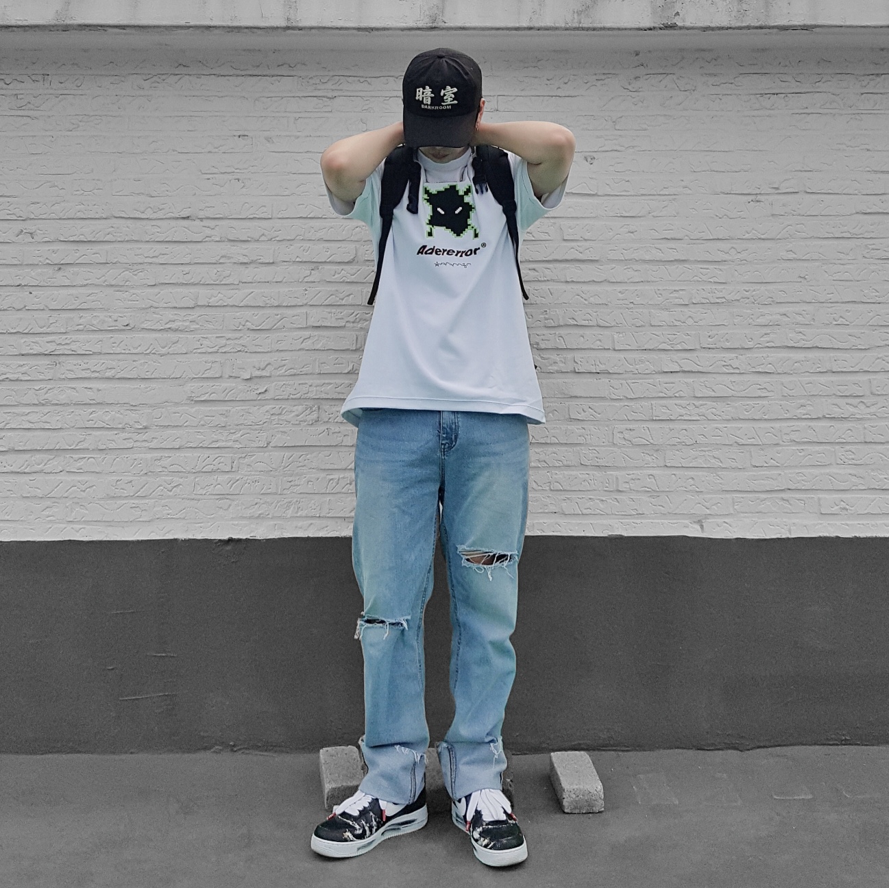 Nike x Peaceminusone Air Force 1 Low Para-Noise 착용 스타일