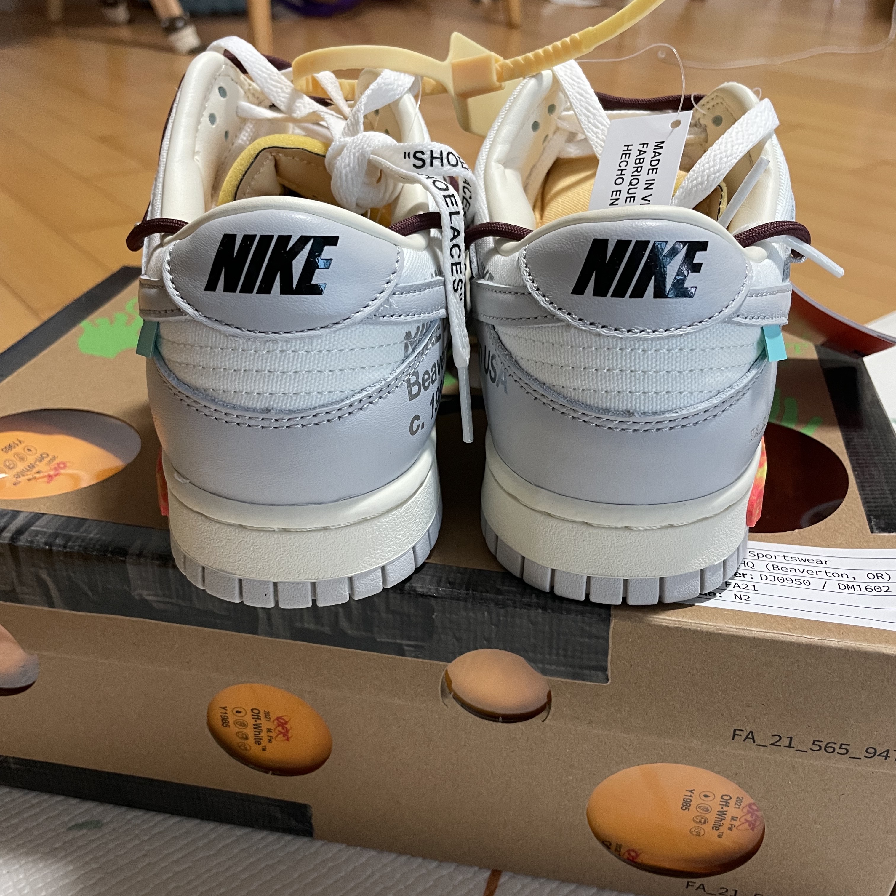 Nike x Off-White Dunk Low The 50 - Lot 46 착용 스타일 - 3