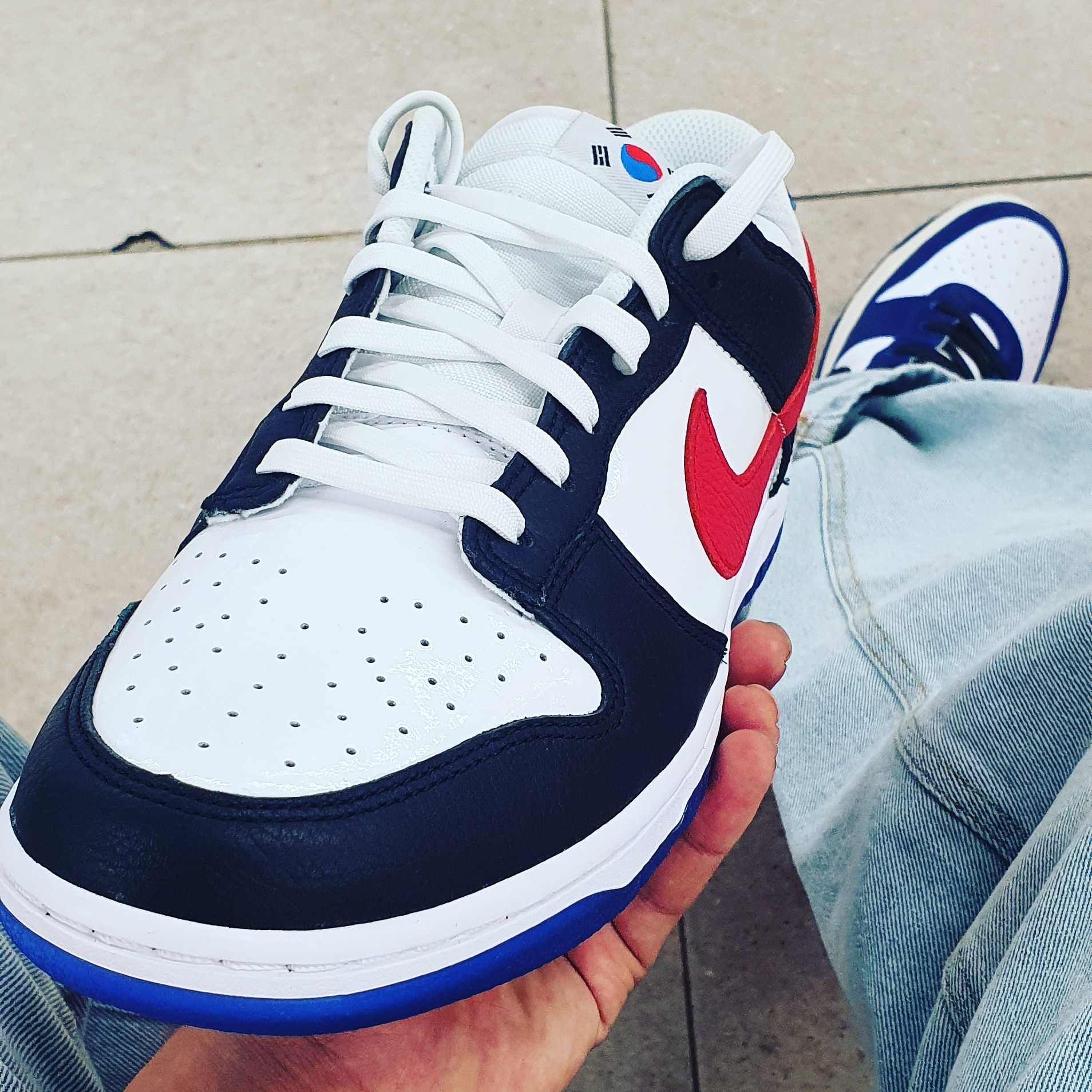 Nike Dunk Low SE Seoul, Nike x Ambush Dunk High Deep Royal Blue 착용 스타일 - 3