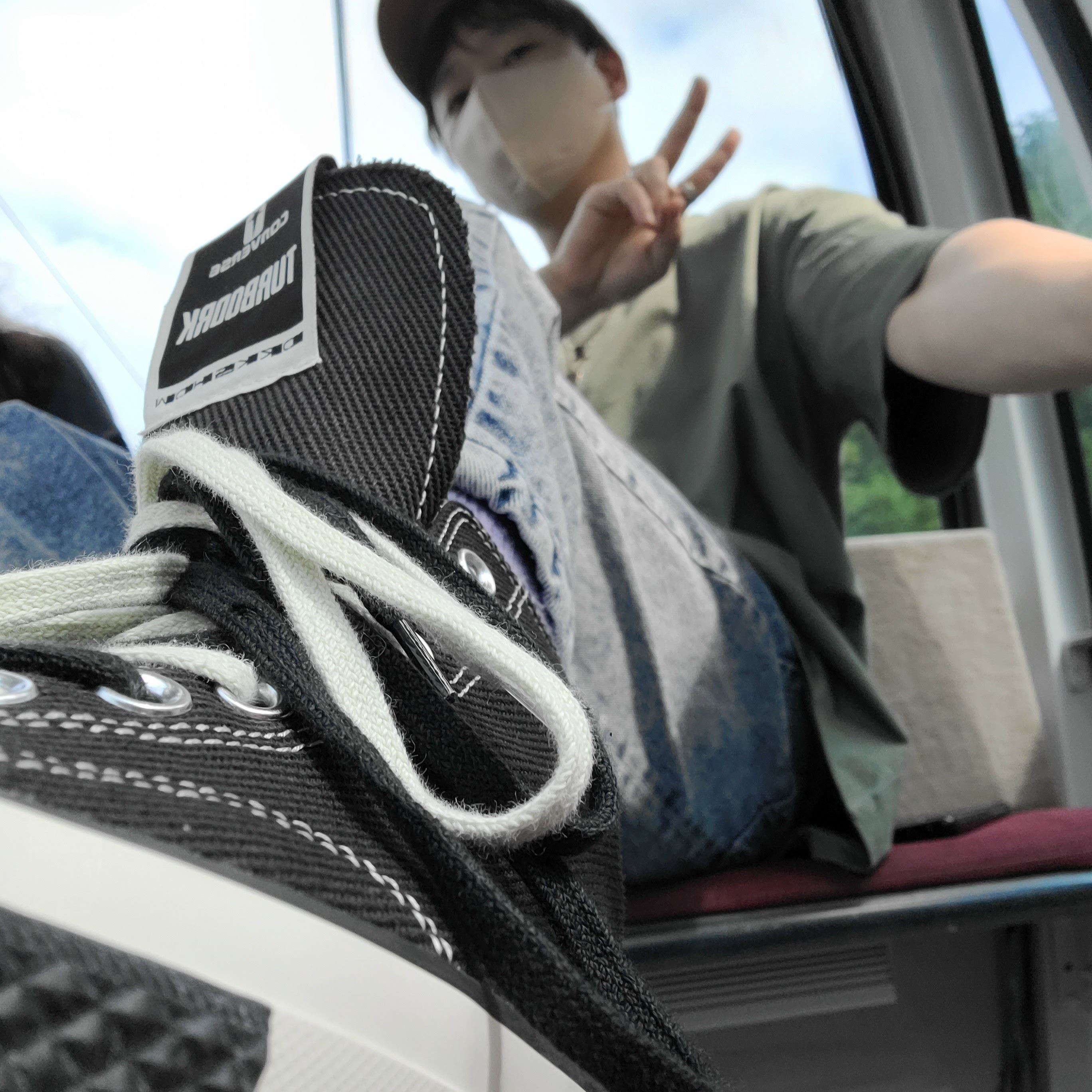 Converse x Drkshdw Turbodrk Chuck 70 Hi Black 착용 스타일 - 1