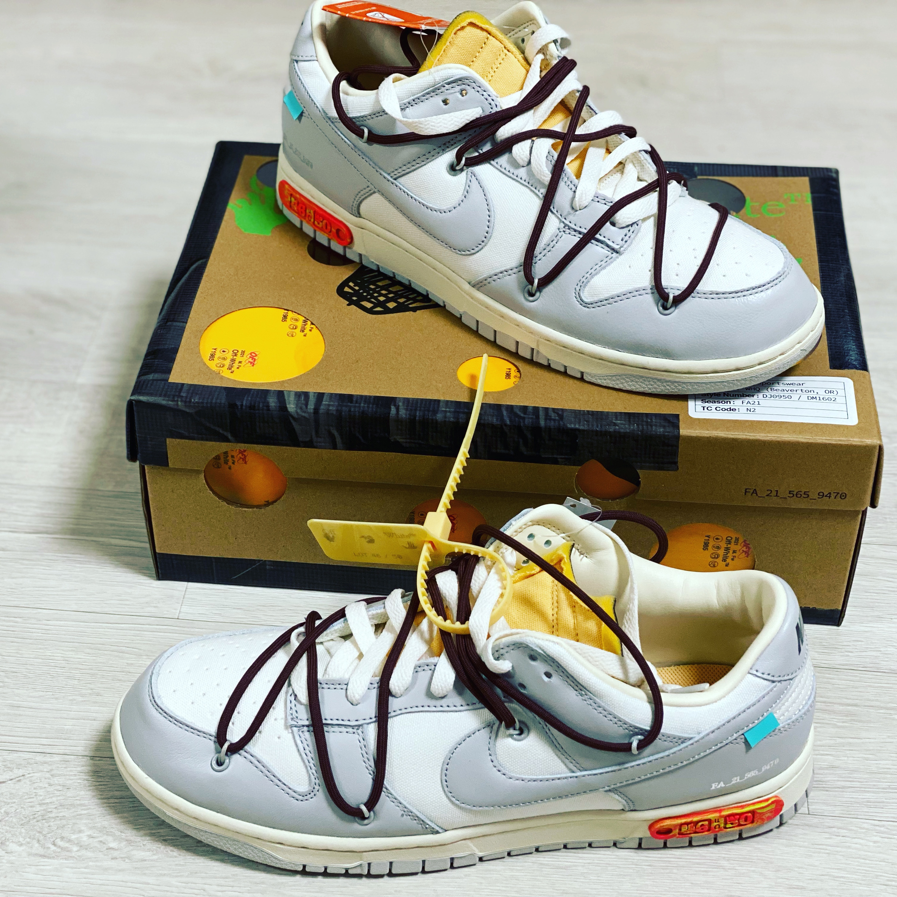 Nike x Off-White Dunk Low The 50 - Lot 46 착용 스타일