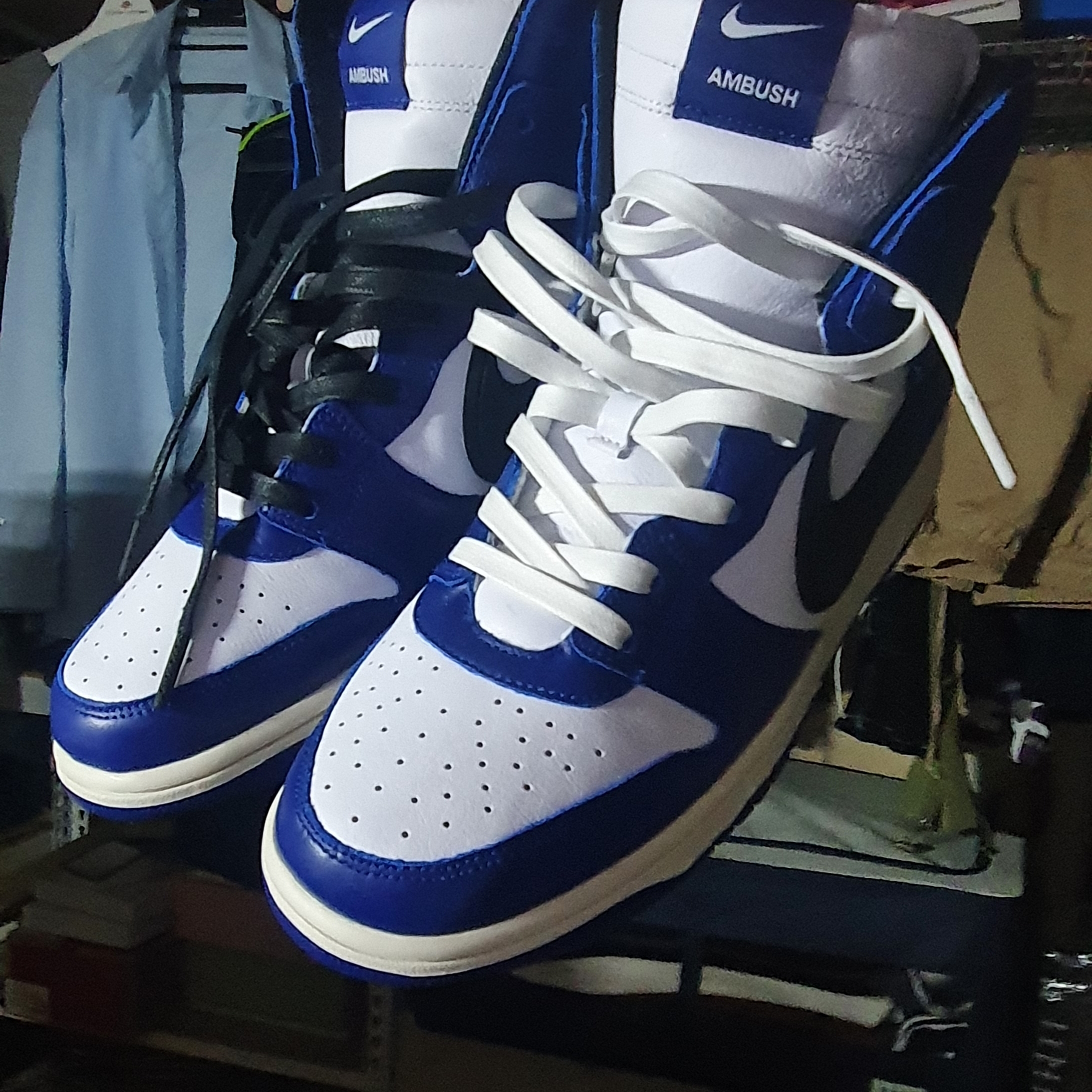 Nike x Ambush Dunk High Deep Royal Blue 착용 스타일 - 4