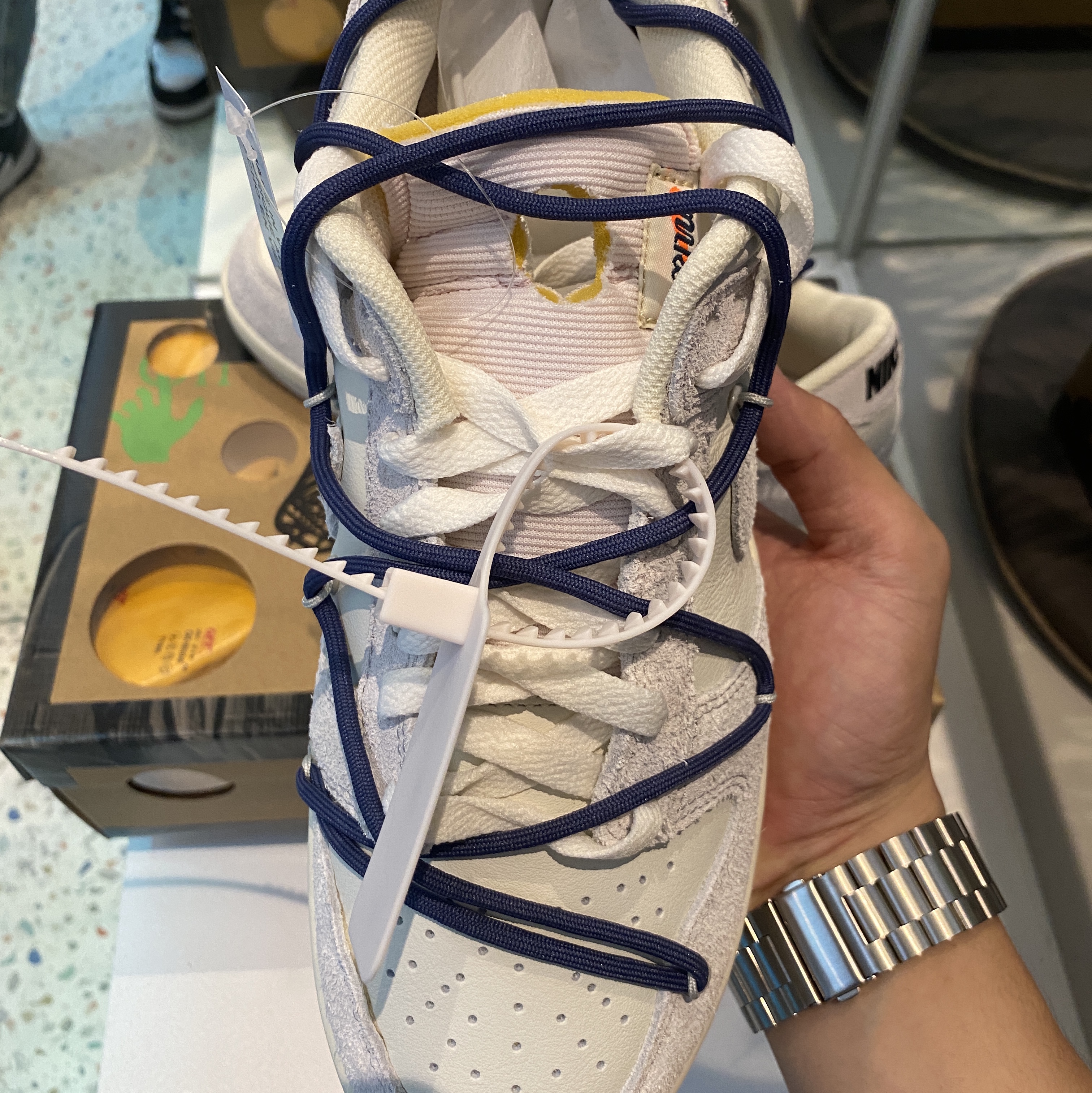 Nike x Off-White Dunk Low The 50 - Lot 18, Nike x Off-White Dunk Low The 50 - Lot 46 착용 스타일 - 2