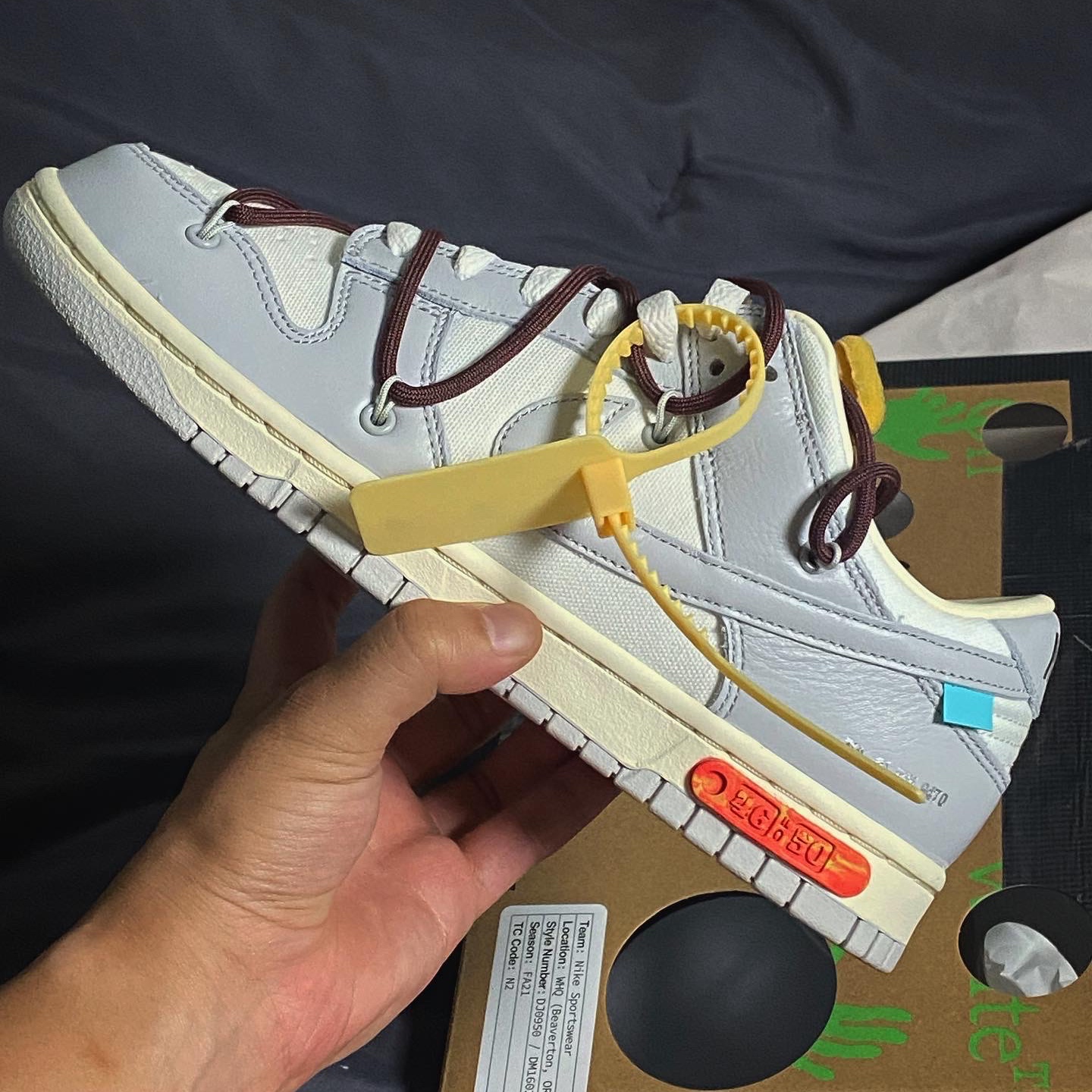 Nike x Off-White Dunk Low The 50 - Lot 46 착용 스타일 - 1