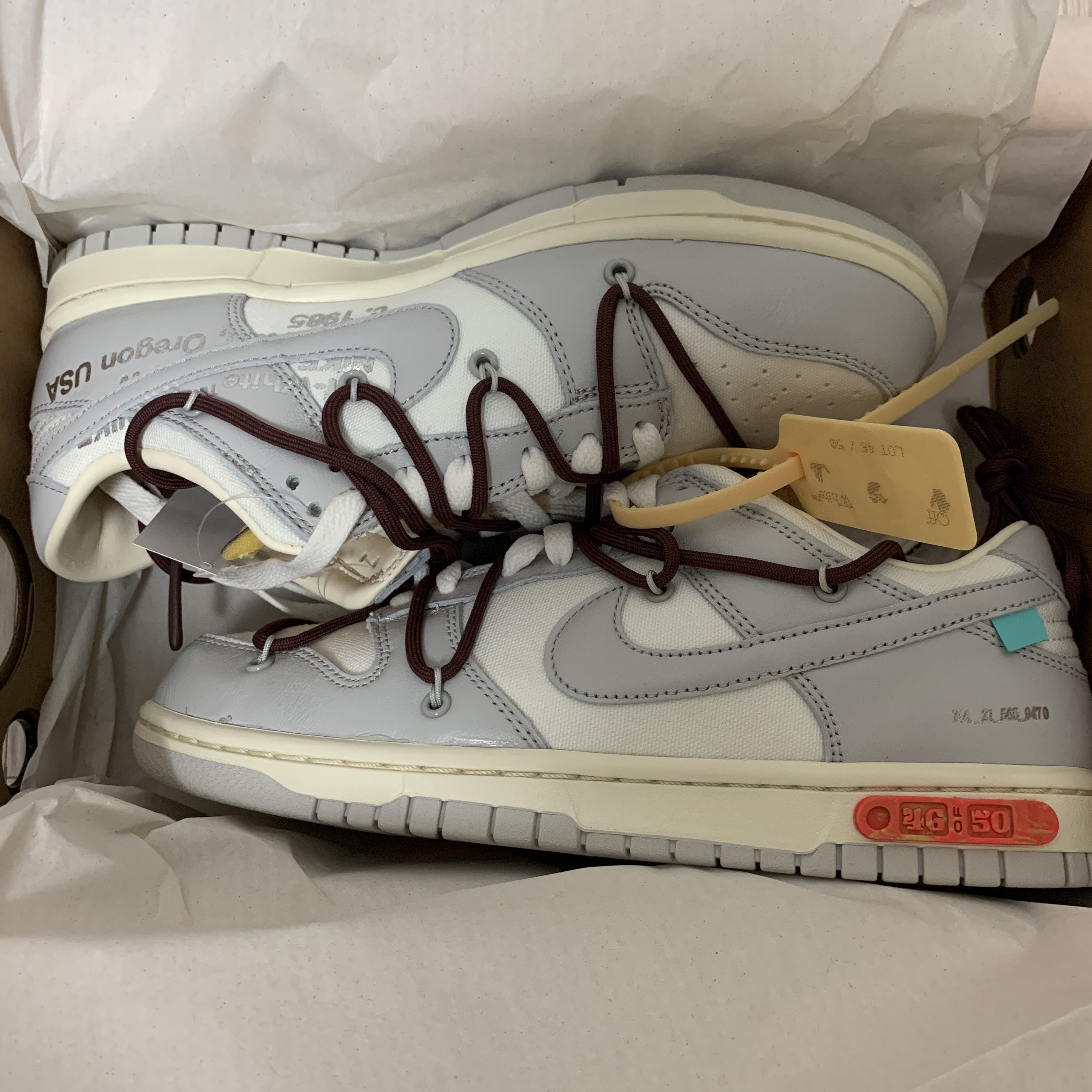 Nike x Off-White Dunk Low The 50 - Lot 46 착용 스타일 - 2