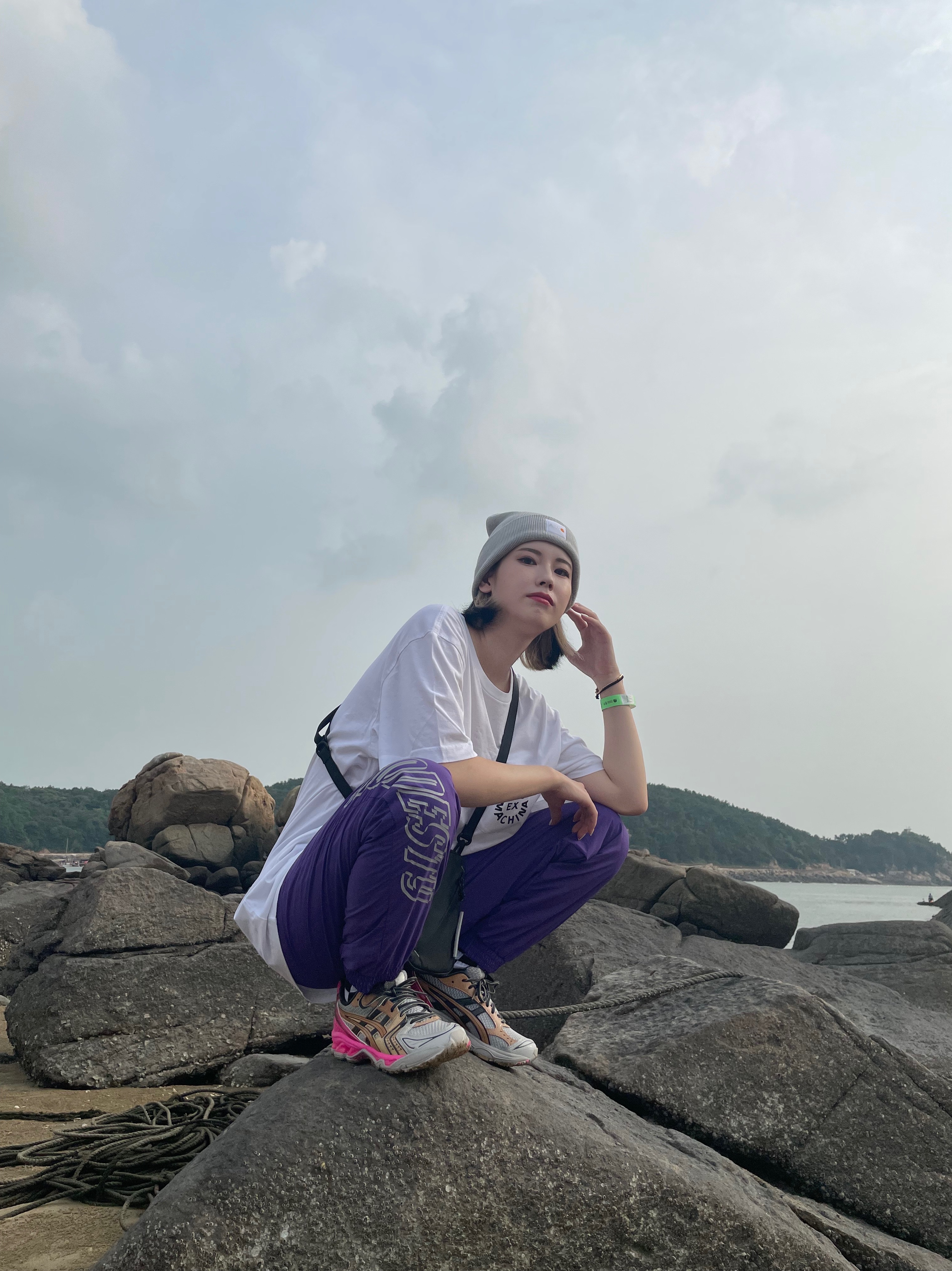 (W) Asics UB1-S Gel-Kayano 14 Pink 착용 스타일 - 2