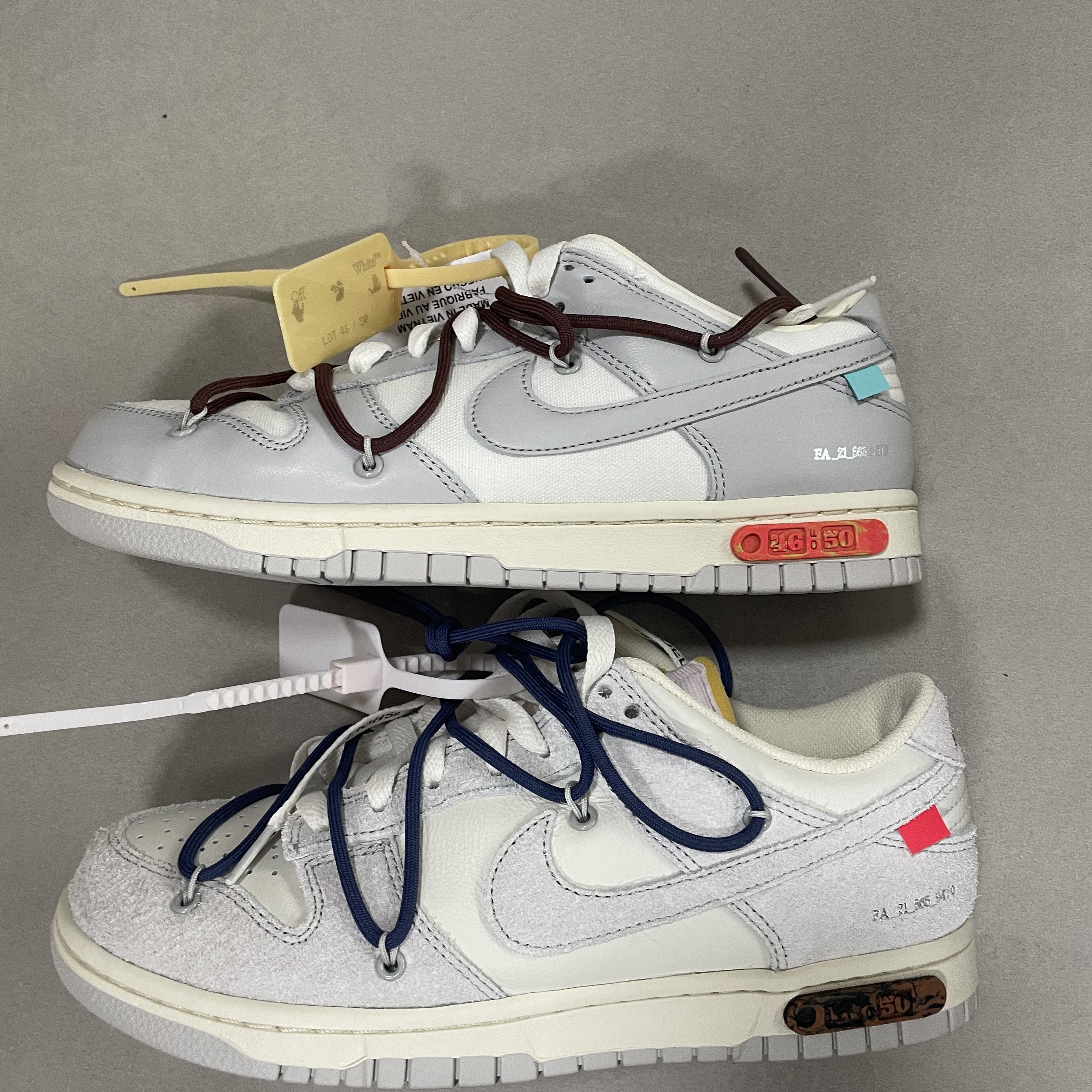 Nike x Off-White Dunk Low The 50 - Lot 18, Nike x Off-White Dunk Low The 50 - Lot 46 착용 스타일
