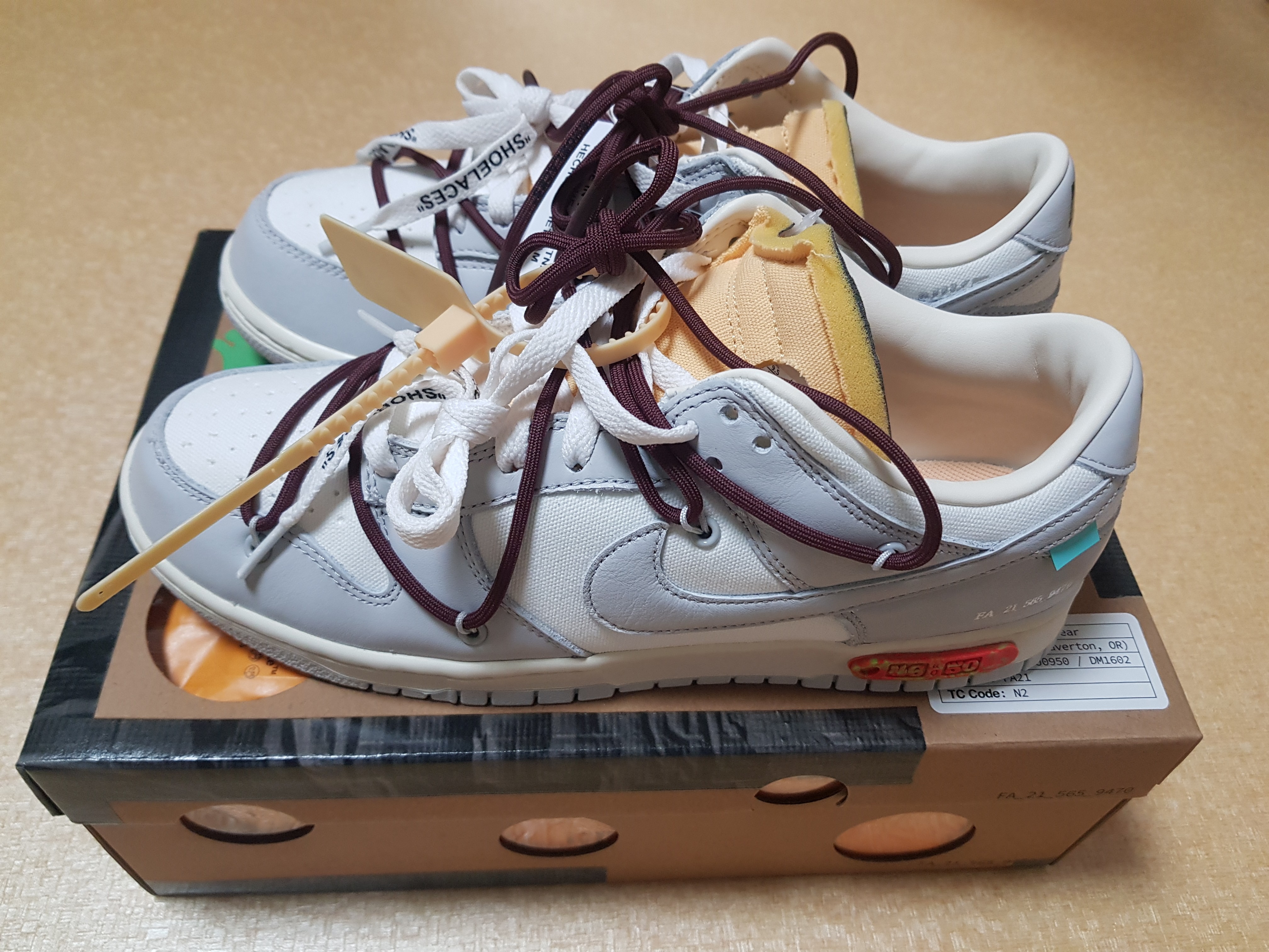 Nike x Off-White Dunk Low The 50 - Lot 46 착용 스타일 - 1