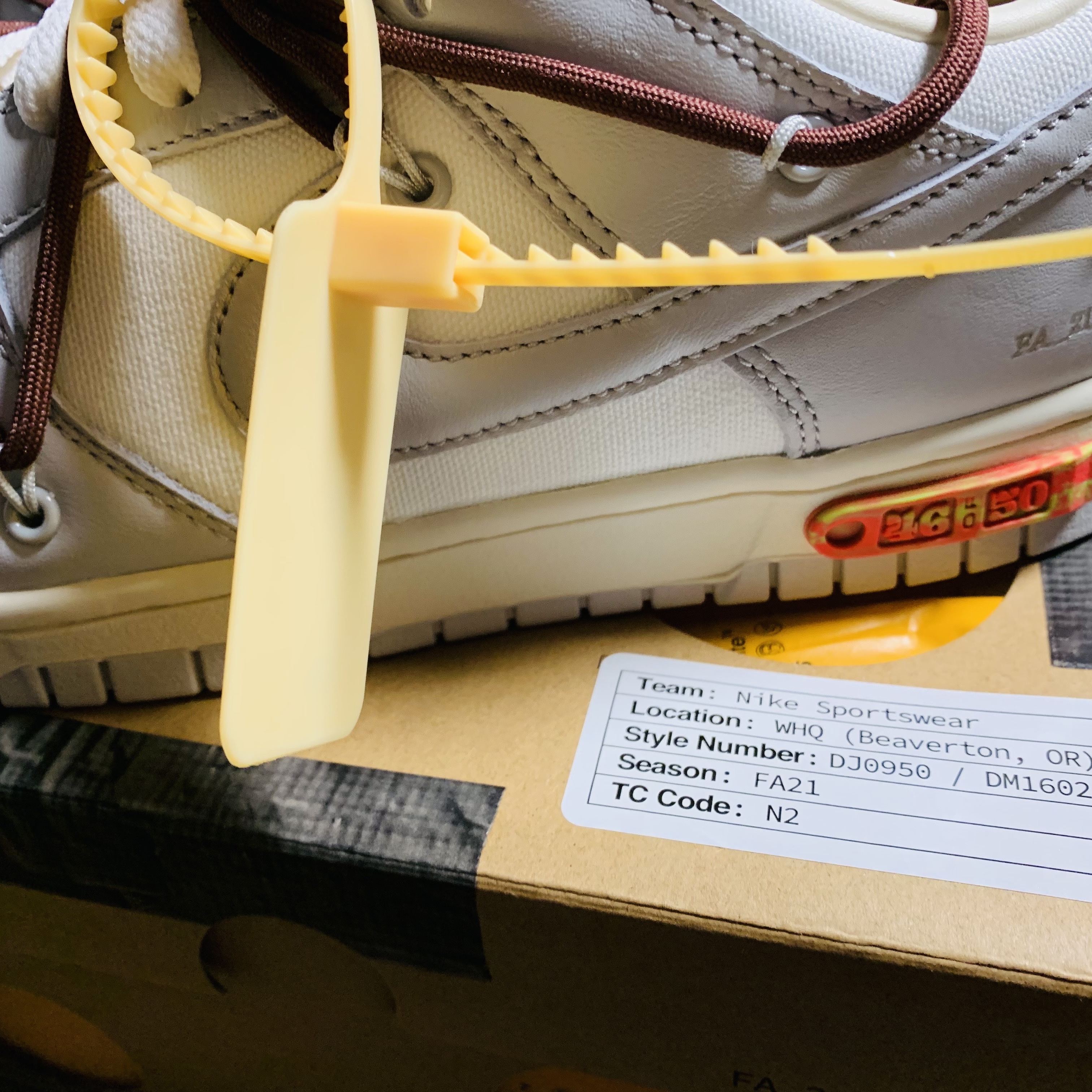 Nike x Off-White Dunk Low The 50 - Lot 46 착용 스타일 - 4