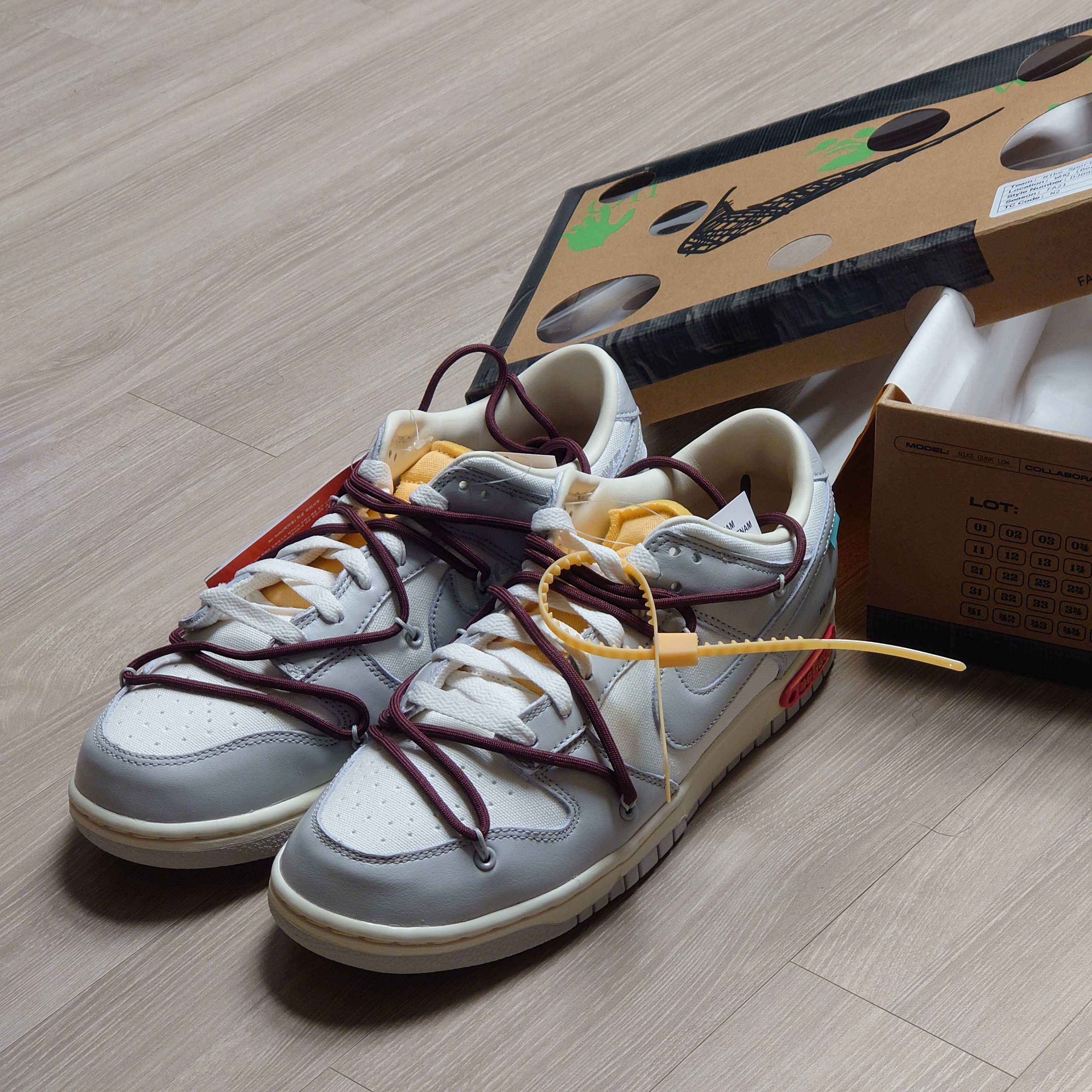 Nike x Off-White Dunk Low The 50 - Lot 46 착용 스타일 - 1