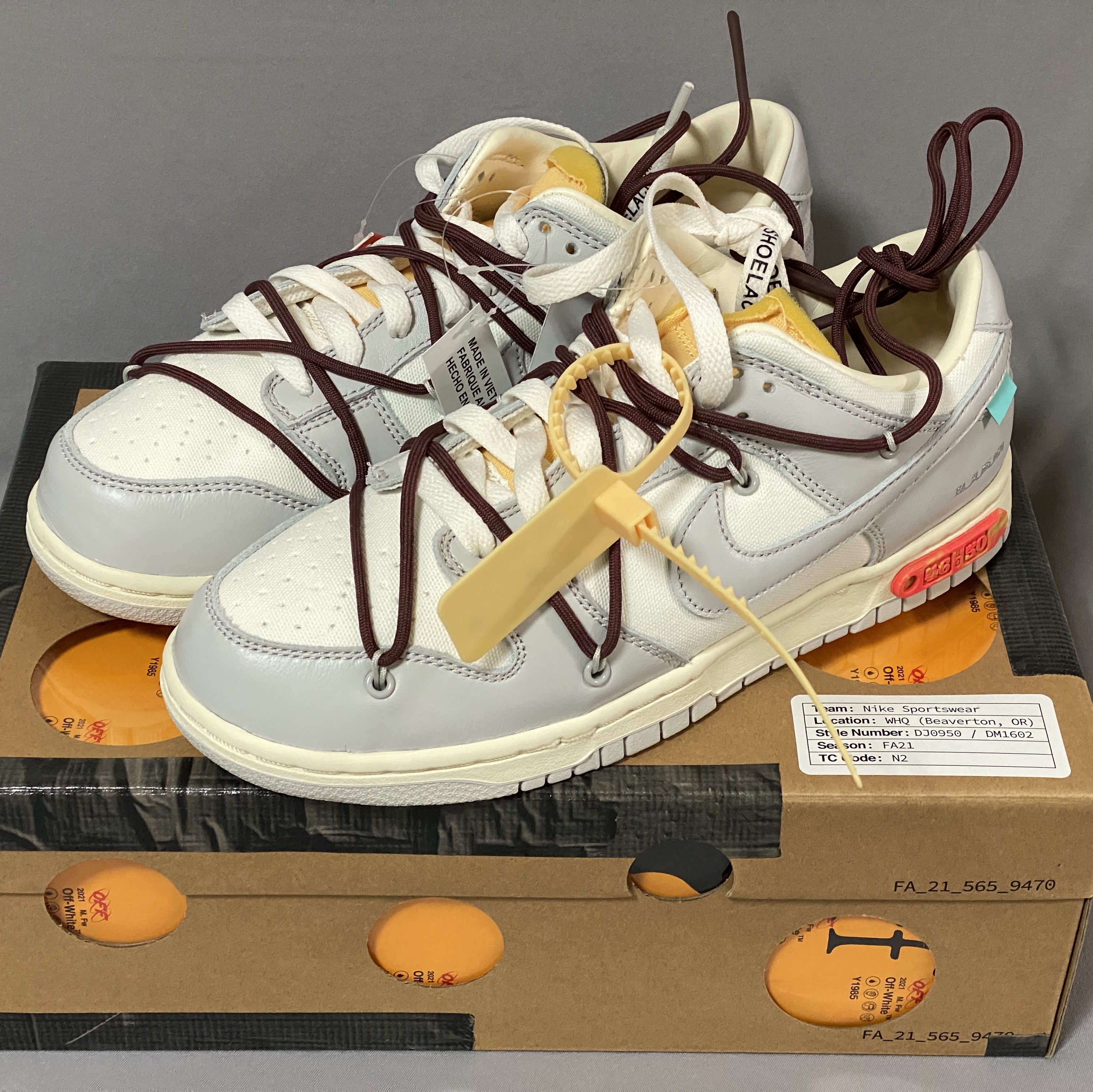 Nike x Off-White Dunk Low The 50 - Lot 46 착용 스타일