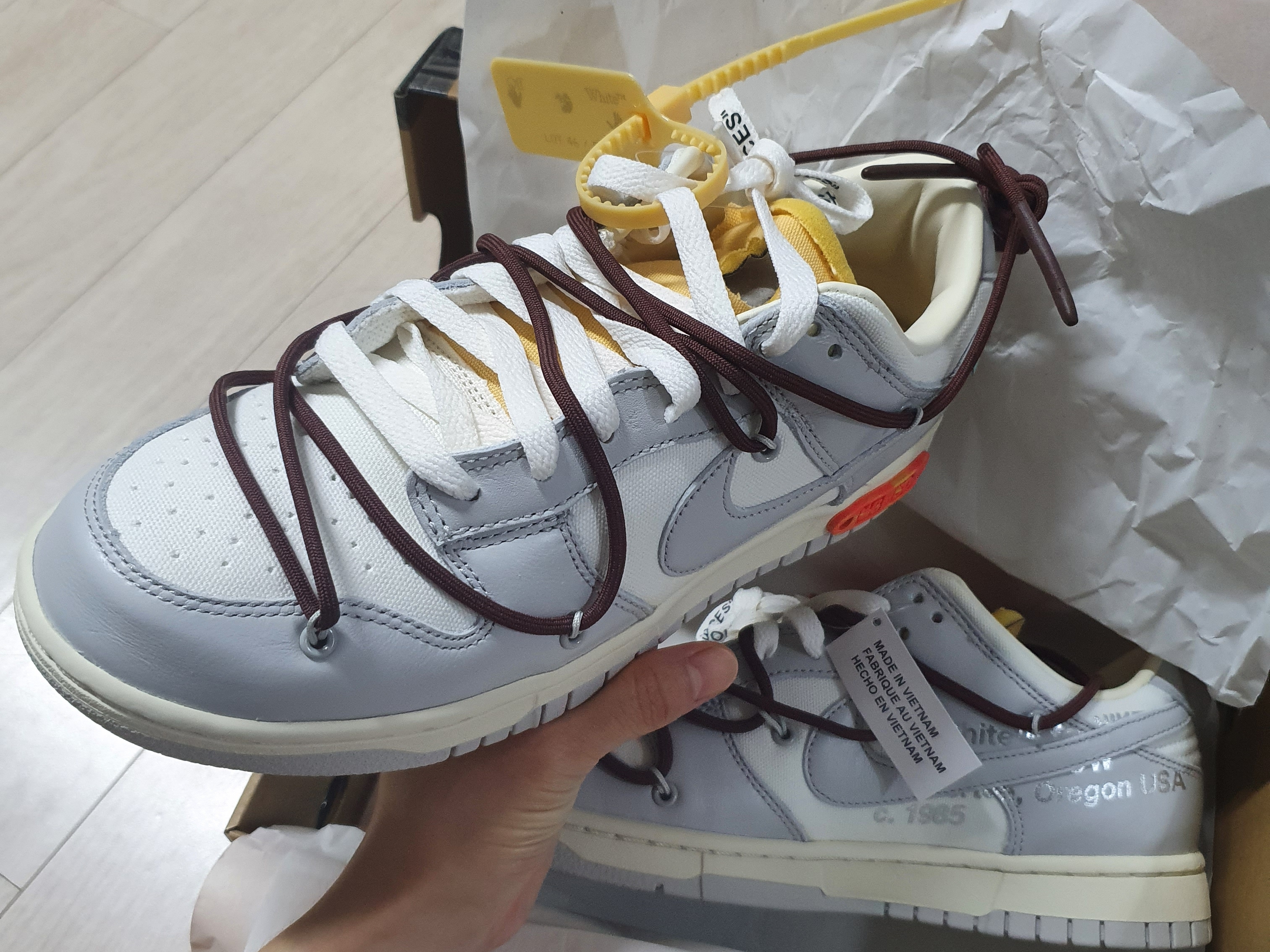 Nike x Off-White Dunk Low The 50 - Lot 46 착용 스타일 - 2