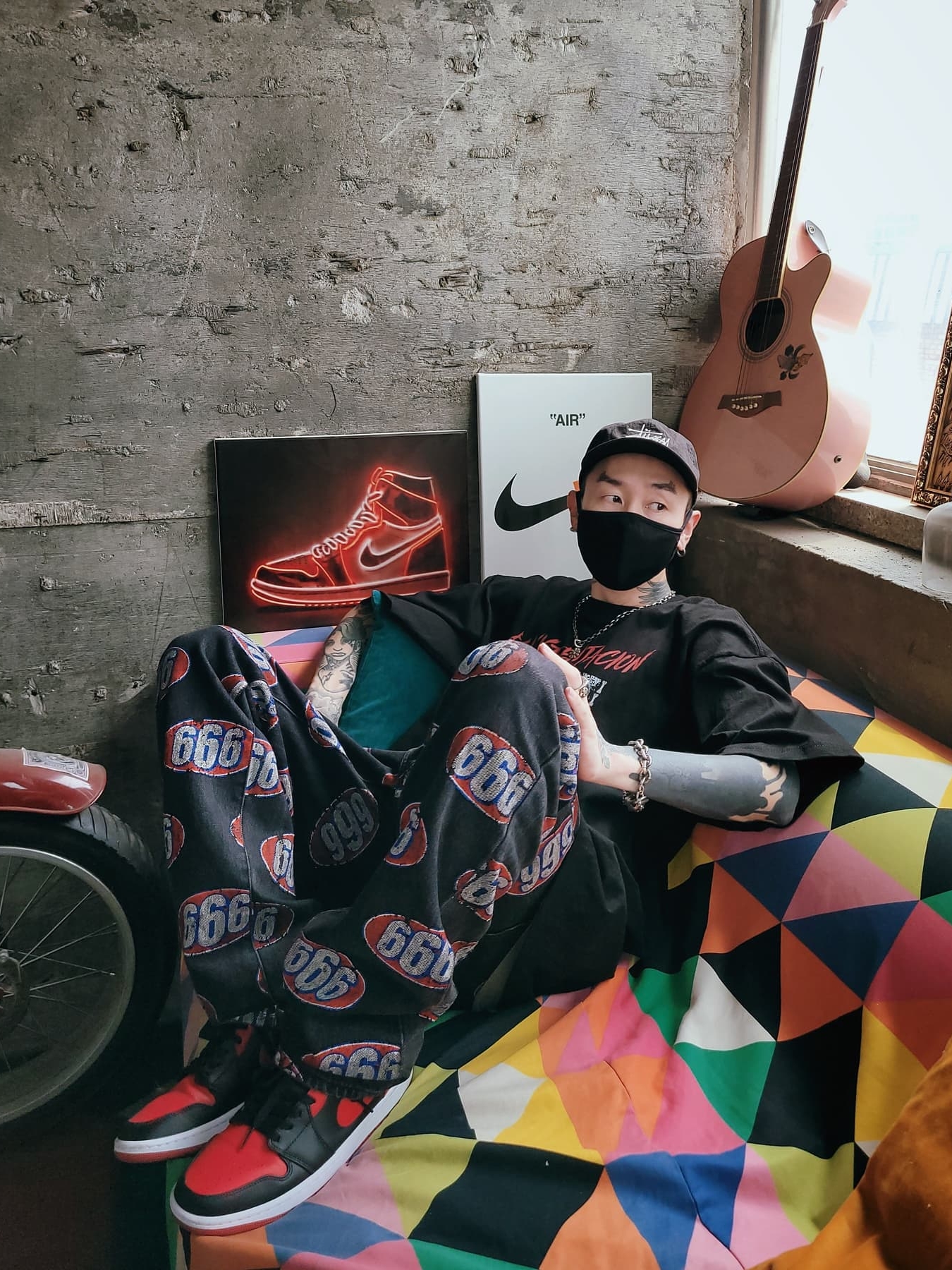 Jordan 1 Mid Bred Banned 2020 착용 스타일 - 2