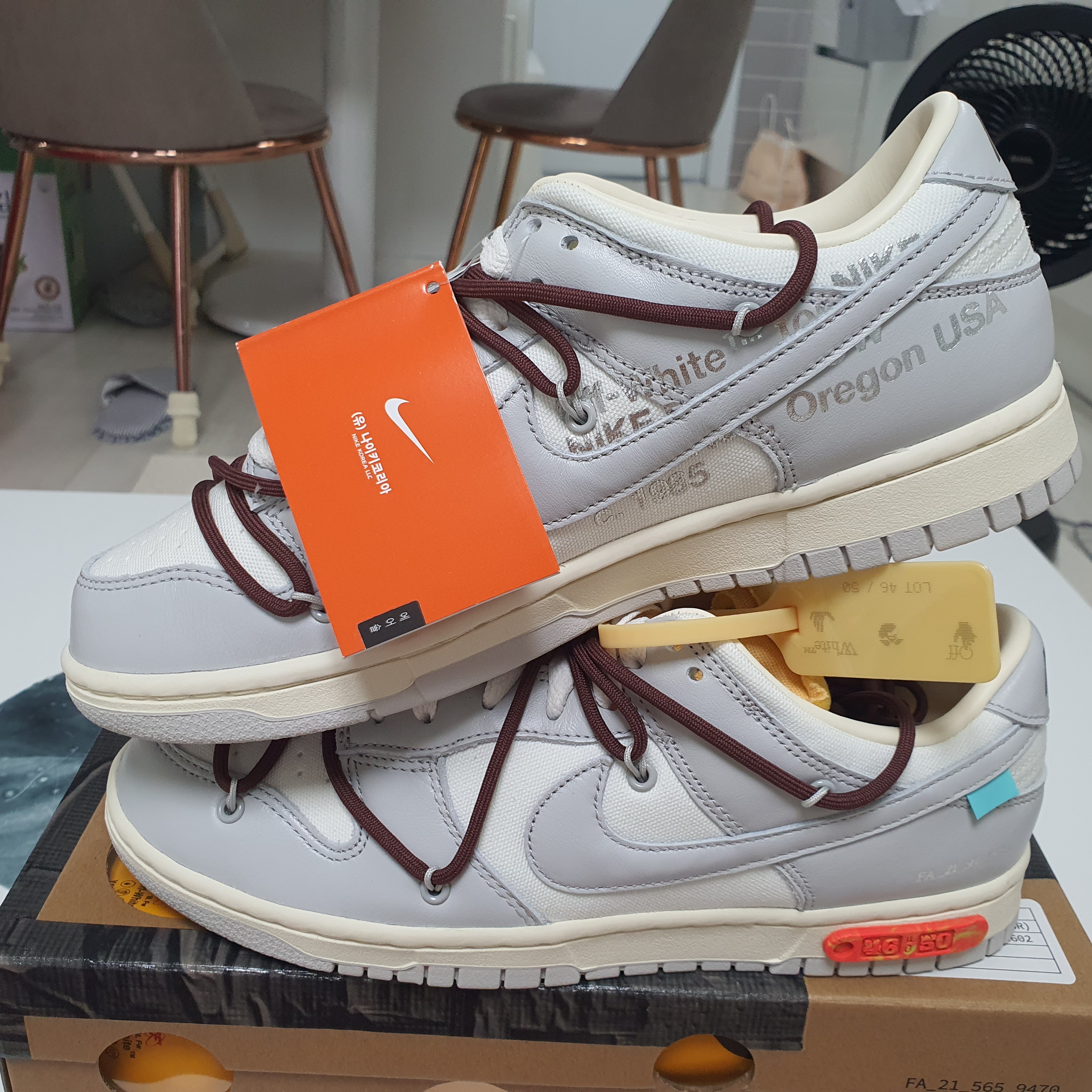 Nike x Off-White Dunk Low The 50 - Lot 46 착용 스타일 - 5