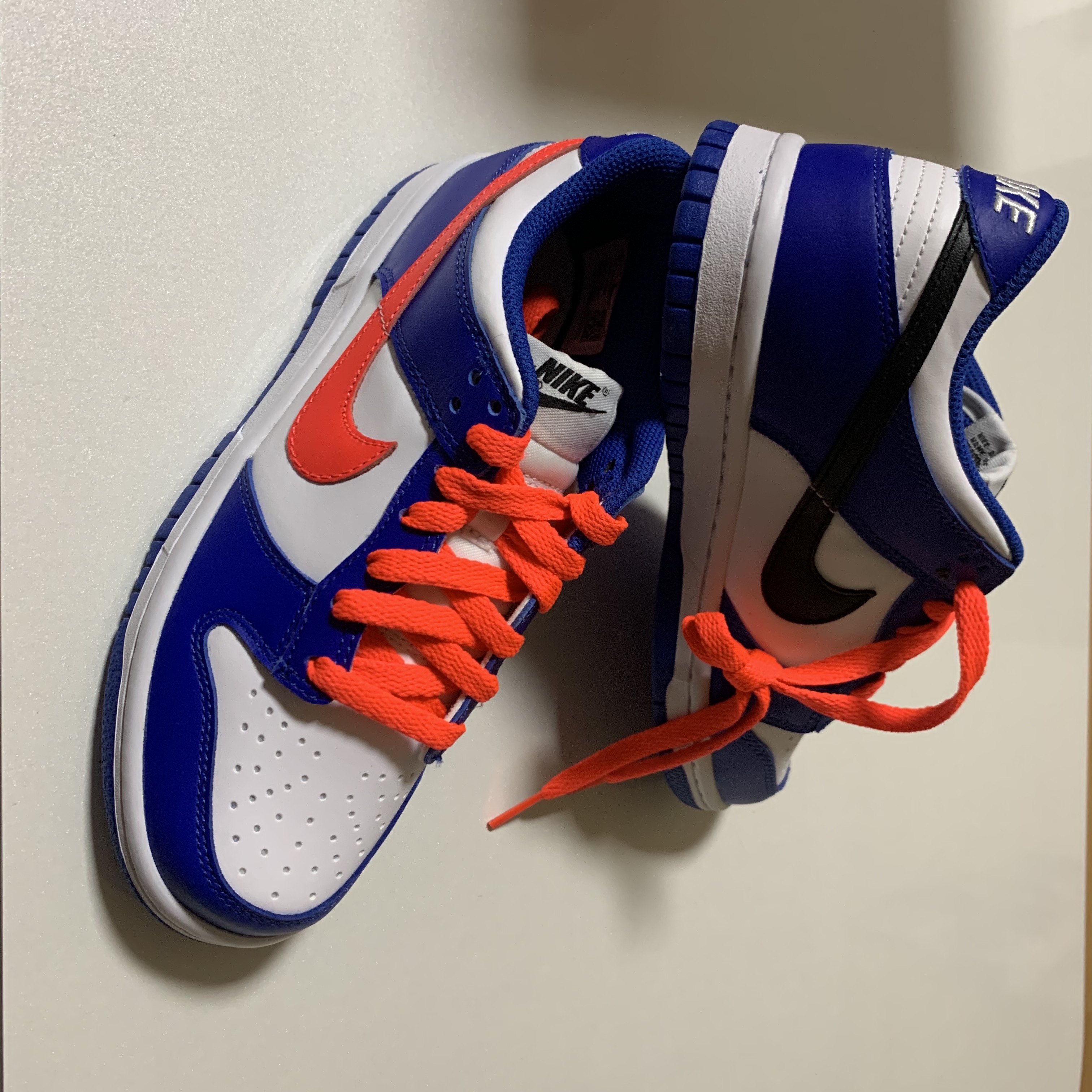 (GS) Nike Dunk Low Bright Crimson Game Royal 착용 스타일