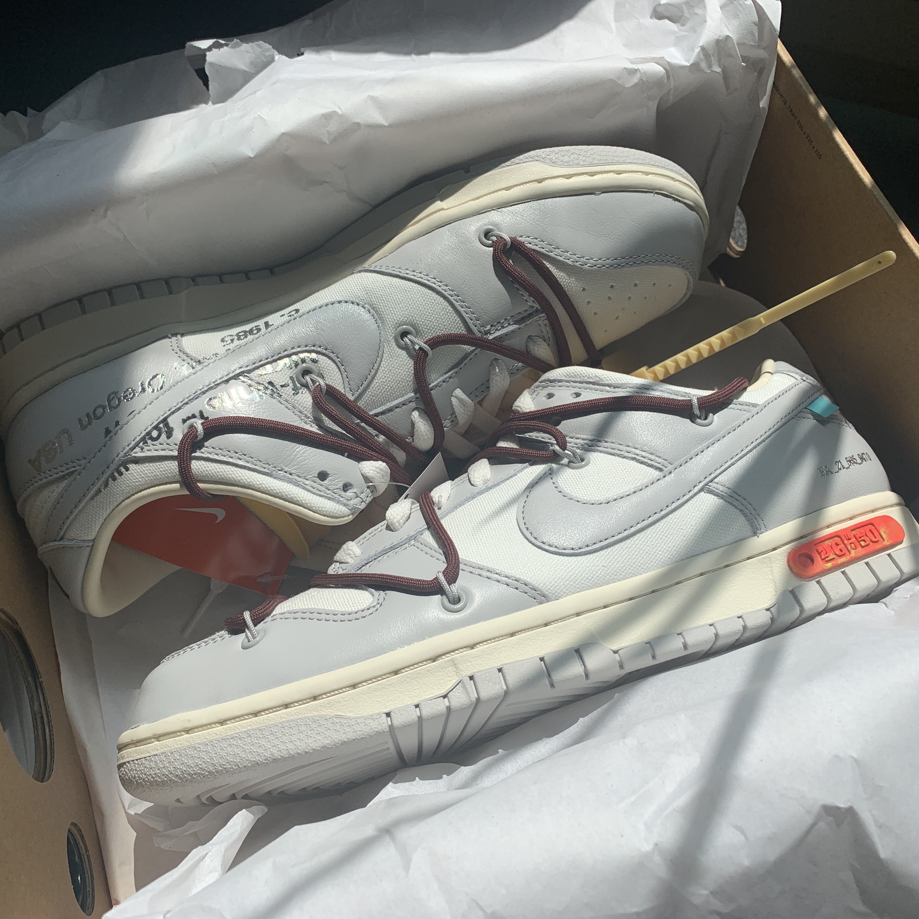 Nike x Off-White Dunk Low The 50 - Lot 46 착용 스타일 - 1