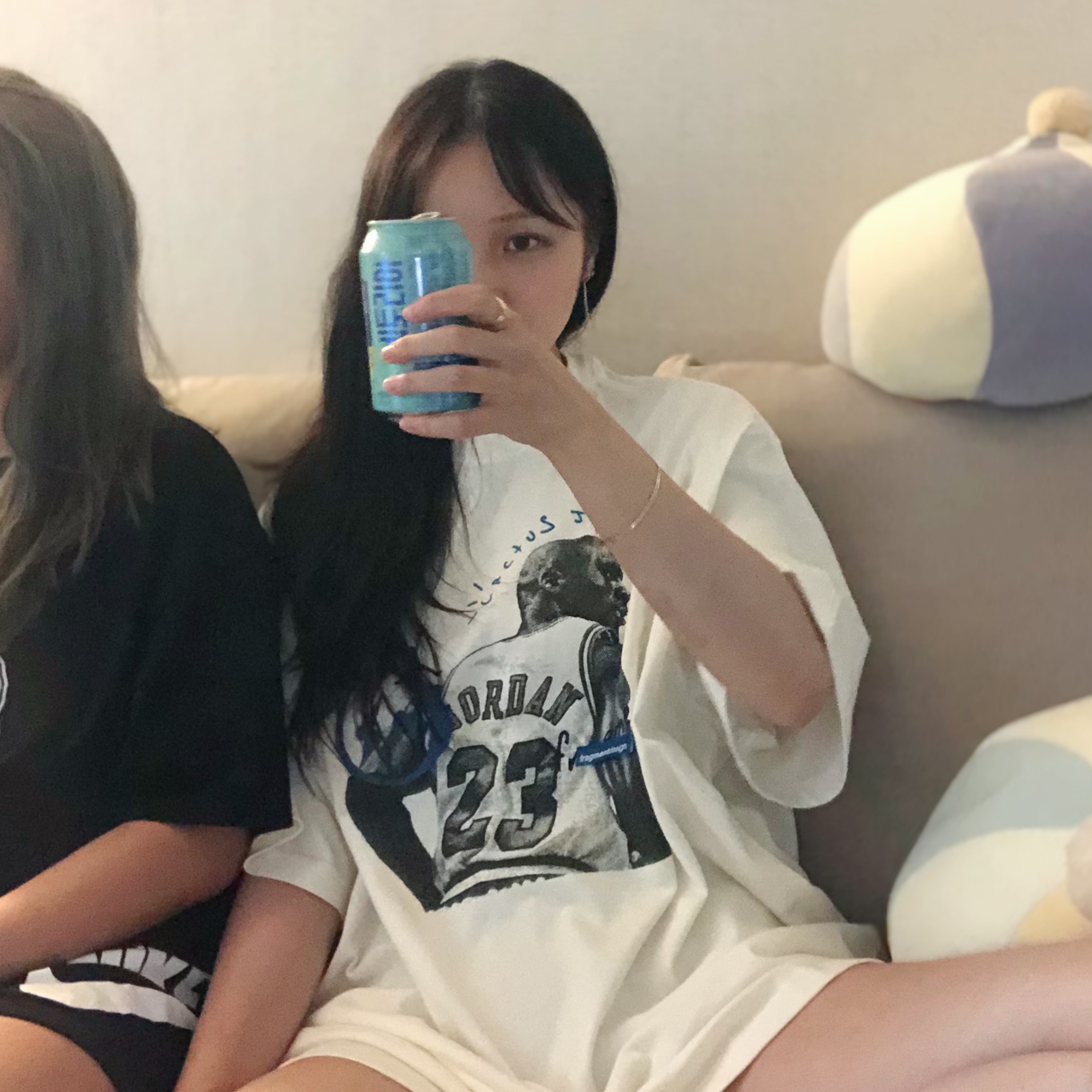 Jordan x Travis Scott x Fragment T-Shirt Sail (DJ0619-133) 착용 스타일