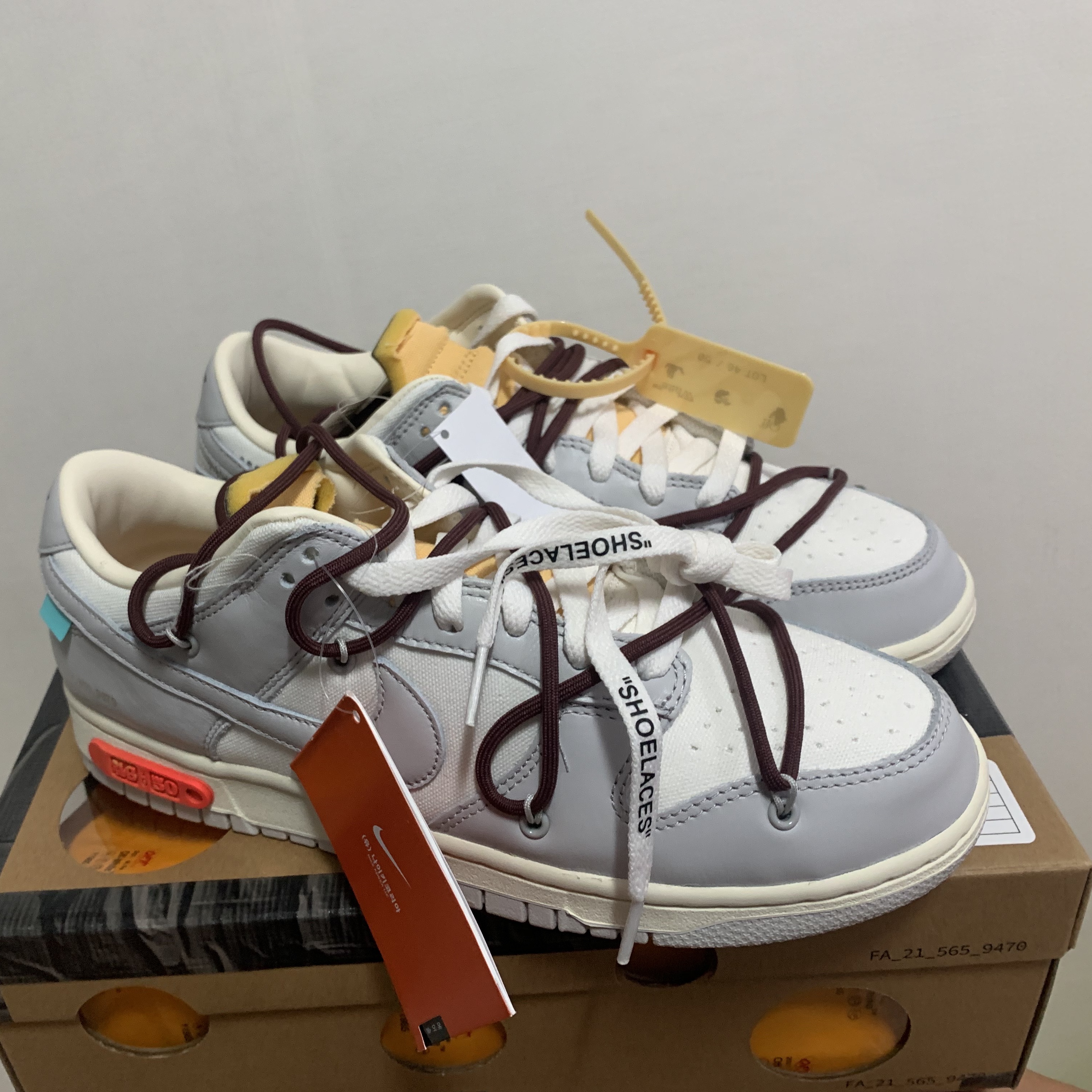 Nike x Off-White Dunk Low The 50 - Lot 46 착용 스타일