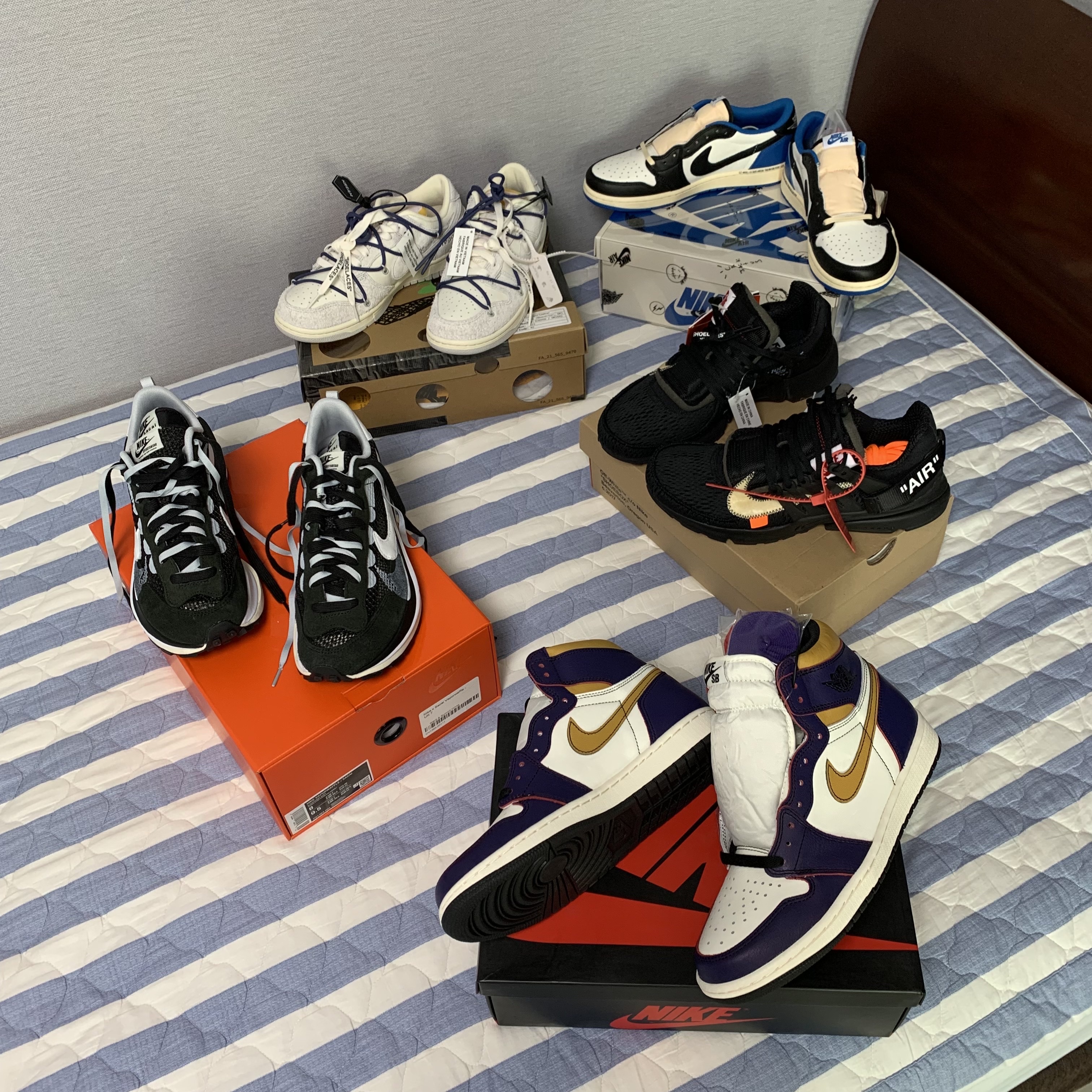 Nike x Off-White Dunk Low The 50 - Lot 18, Nike x Off-White Air Presto Black 착용 스타일