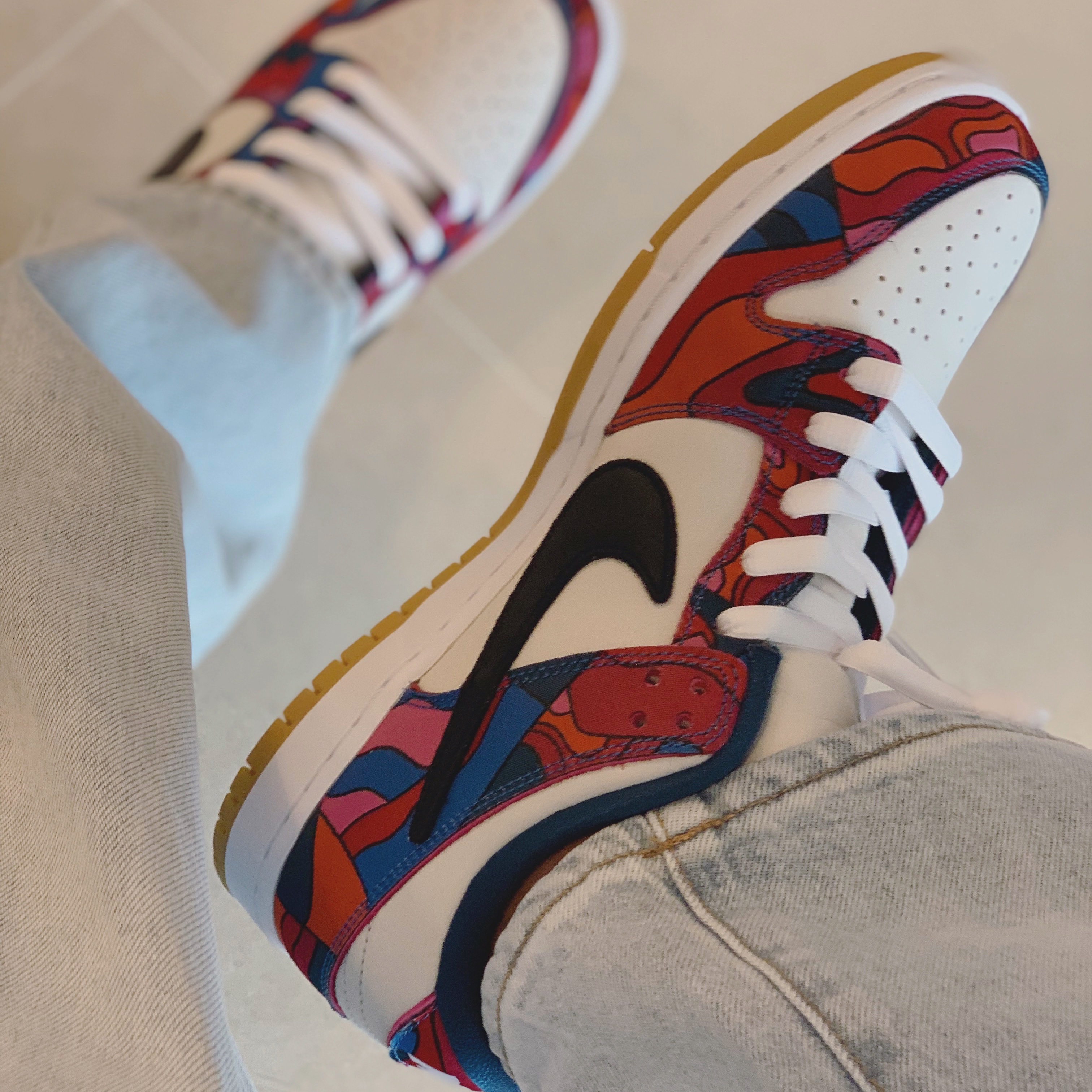 Nike x Parra SB Dunk Low Pro Abstract Art 착용 스타일 - 1