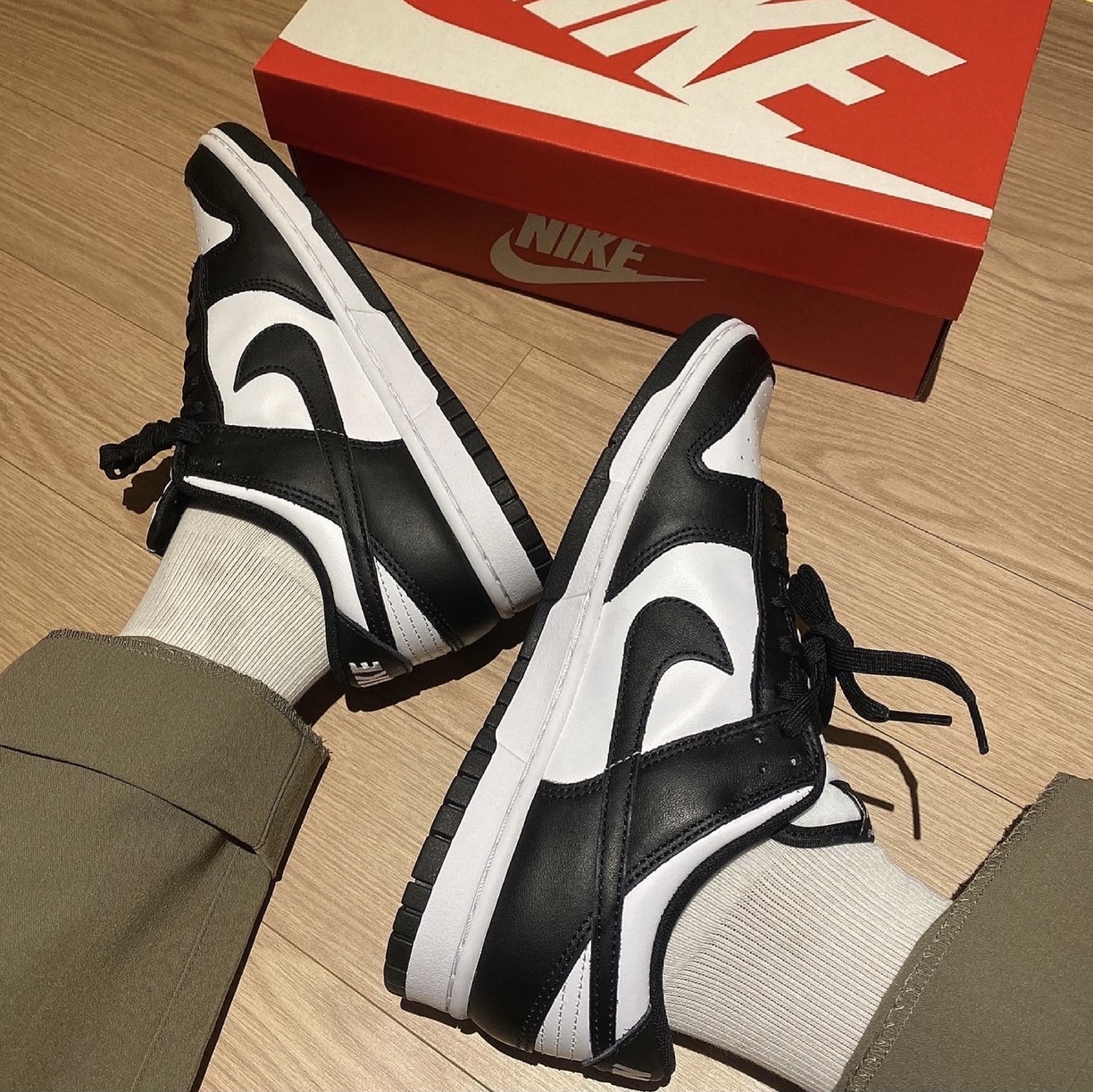 Nike Dunk Low Retro Black 착용 스타일 - 1