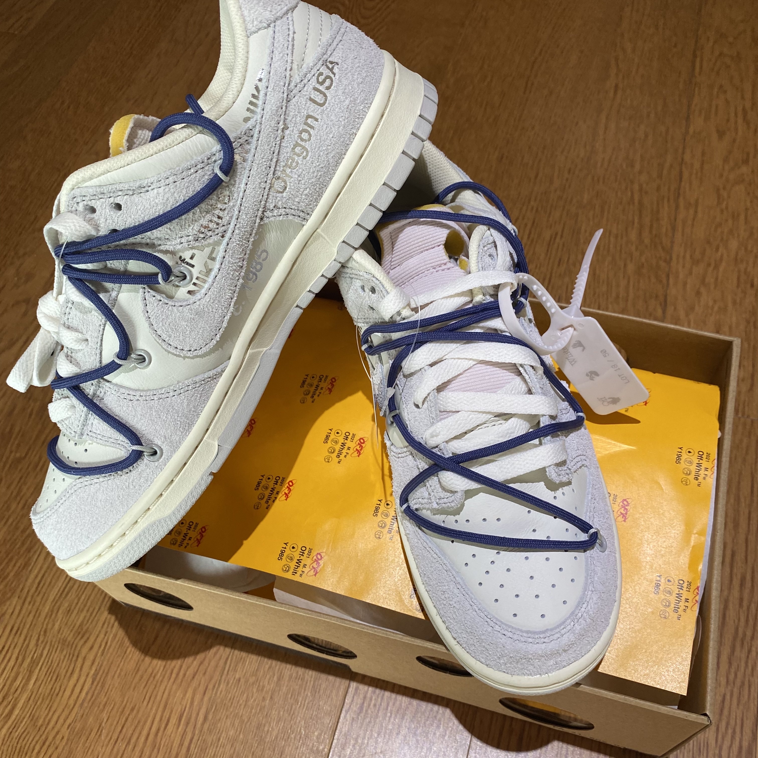 Nike x Off-White Dunk Low The 50 - Lot 18 착용 스타일 - 1
