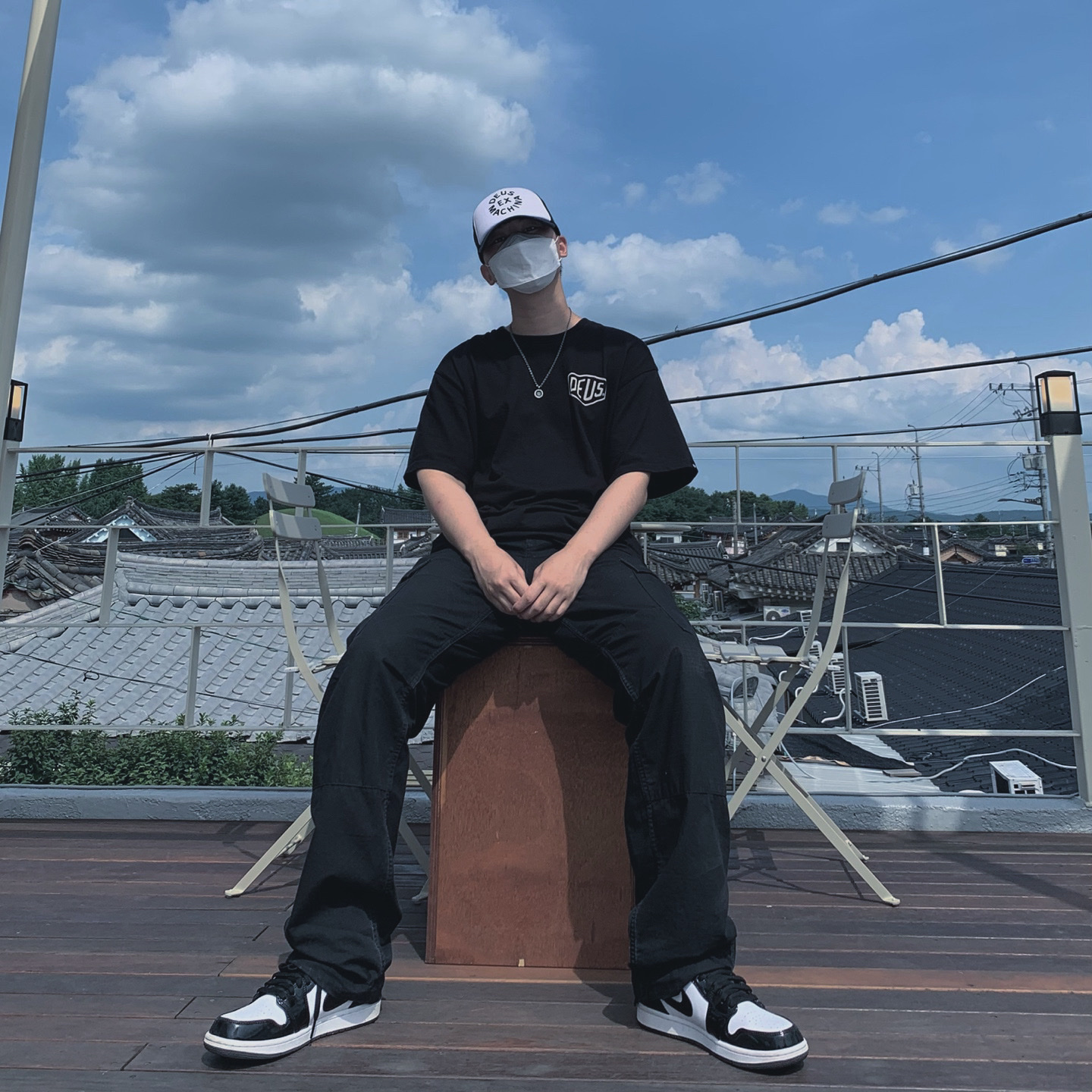 Jordan 1 Mid SE ASW Black 착용 스타일