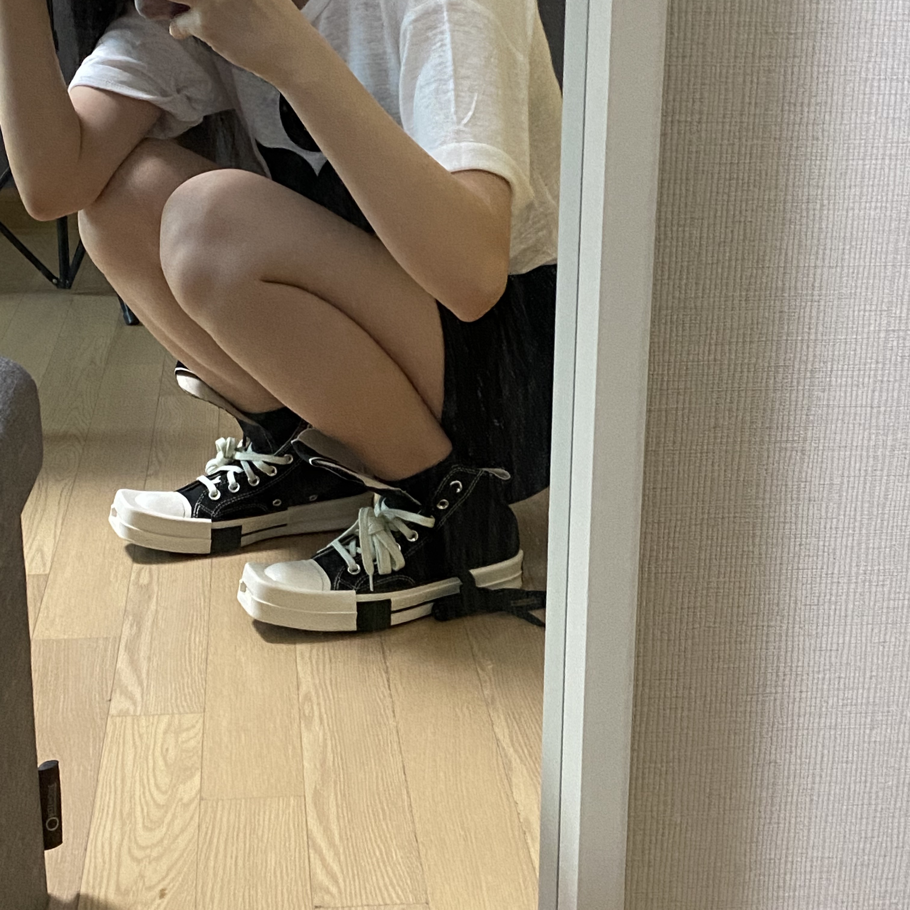 Converse x Drkshdw Turbodrk Chuck 70 Hi Black 착용 스타일 - 2