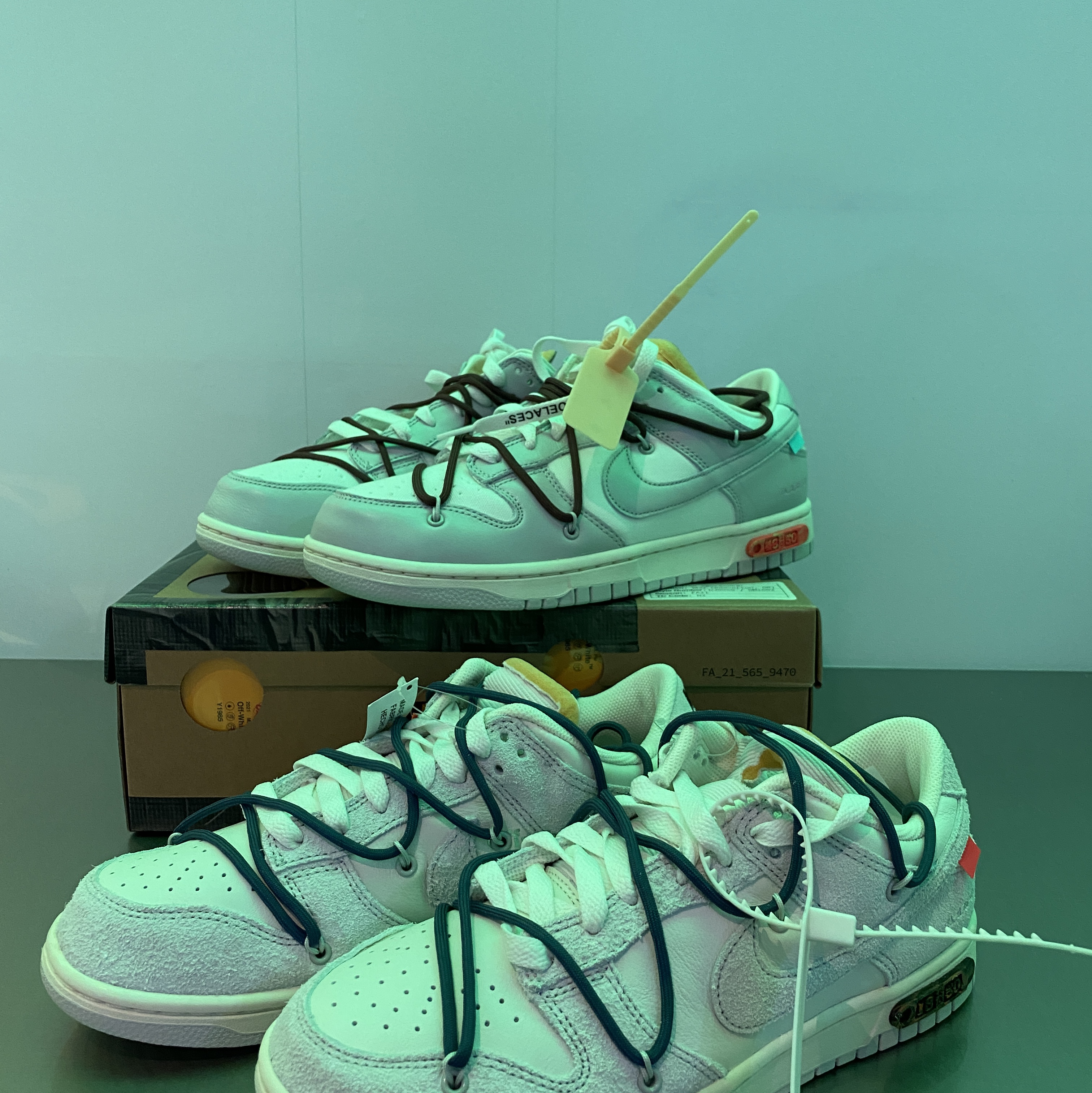 Nike x Off-White Dunk Low The 50 - Lot 18, Nike x Off-White Dunk Low The 50 - Lot 46 착용 스타일 - 3