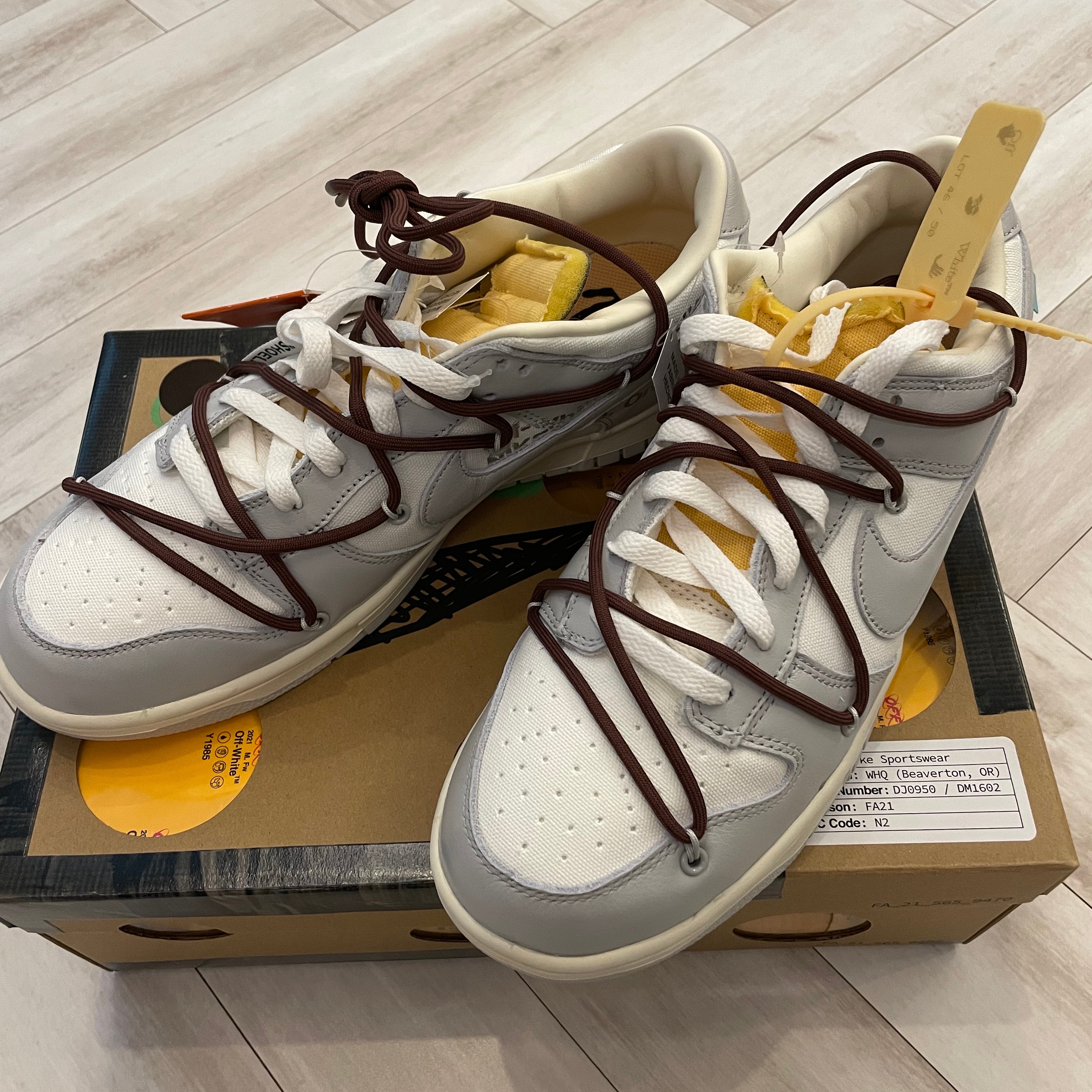 Nike x Off-White Dunk Low The 50 - Lot 46 착용 스타일
